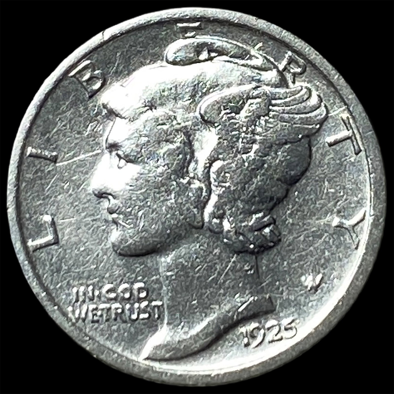1925-D Mercury Dime NEARLY UNCIRCULATED: 1925-D Mercury Dime NEARLY UNCIRCULATED