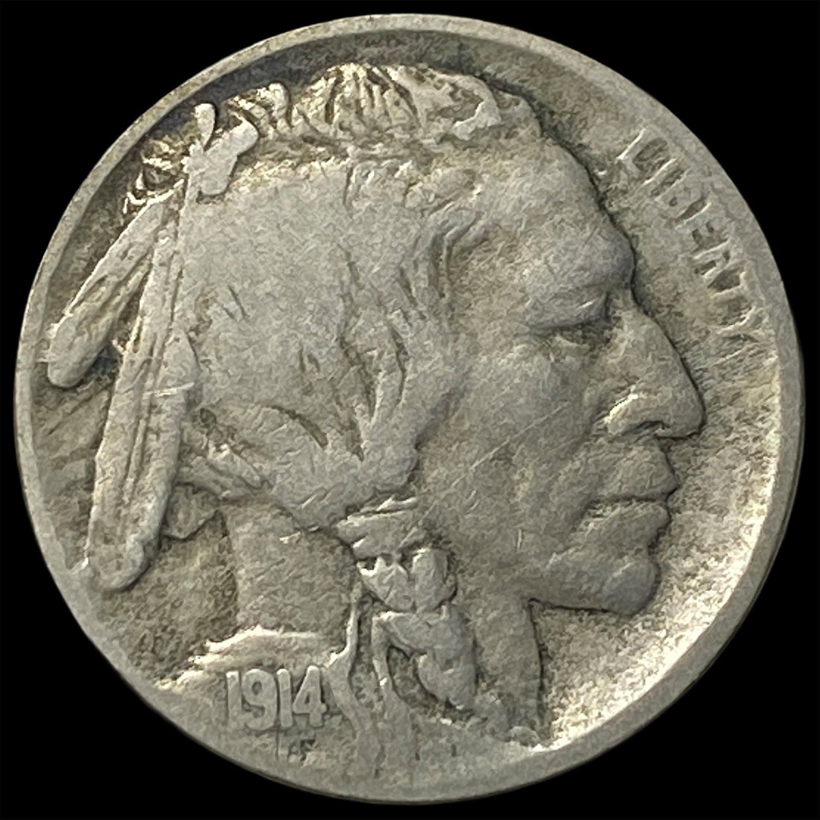 1914-D Buffalo Nickel LIGHTLY CIRCULATED: 1914-D Buffalo Nickel LIGHTLY CIRCULATED