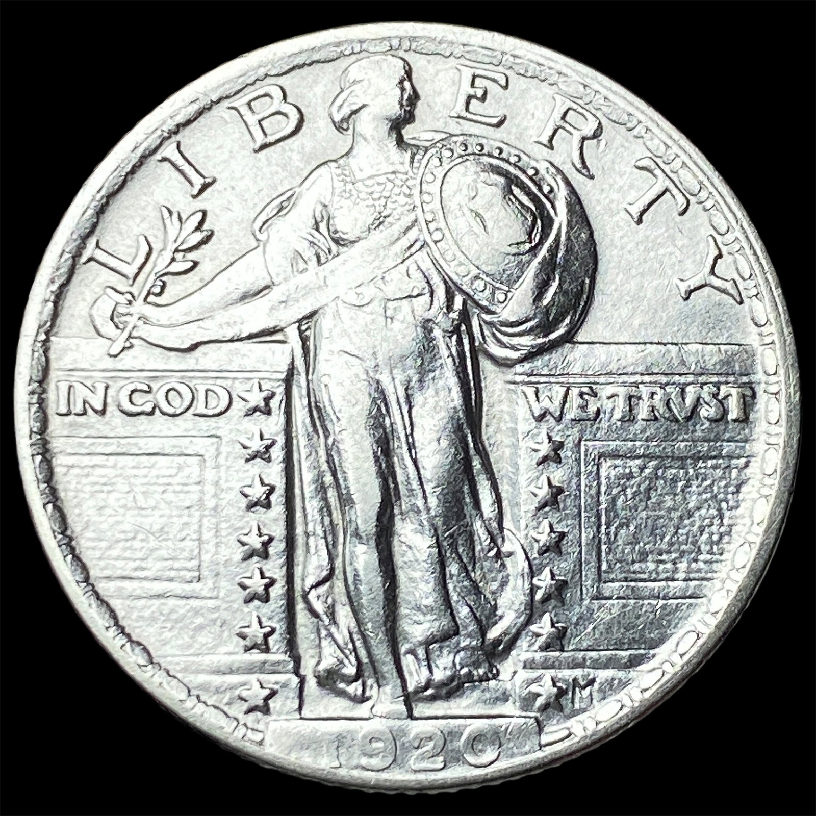 1920 Standing Liberty Quarter CLOSELY UNCIRCULATED: 1920 Standing Liberty Quarter CLOSELY UNCIRCULATED