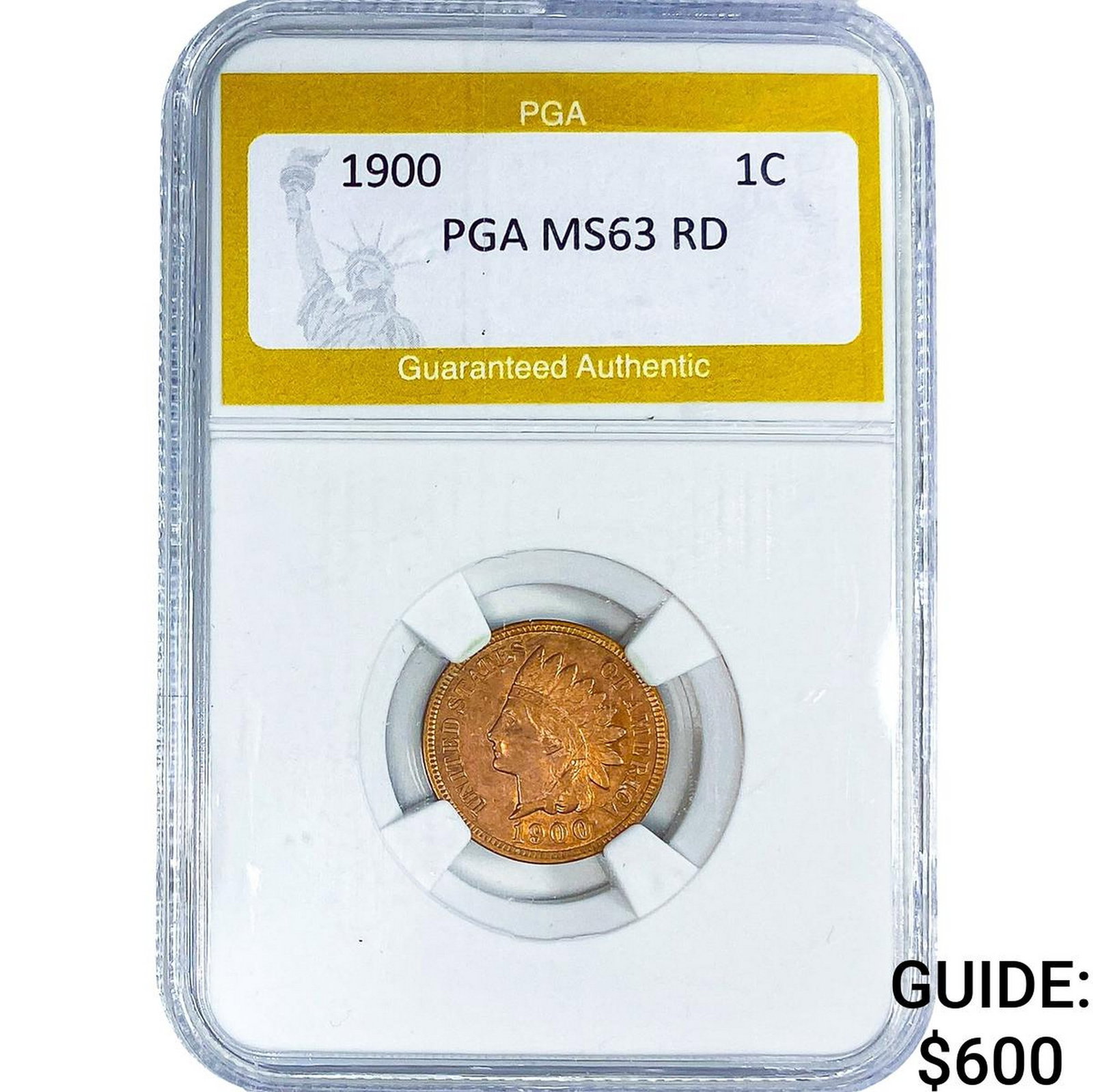 1900 Indian Head Cent PGA MS63 RD (1 of 2)