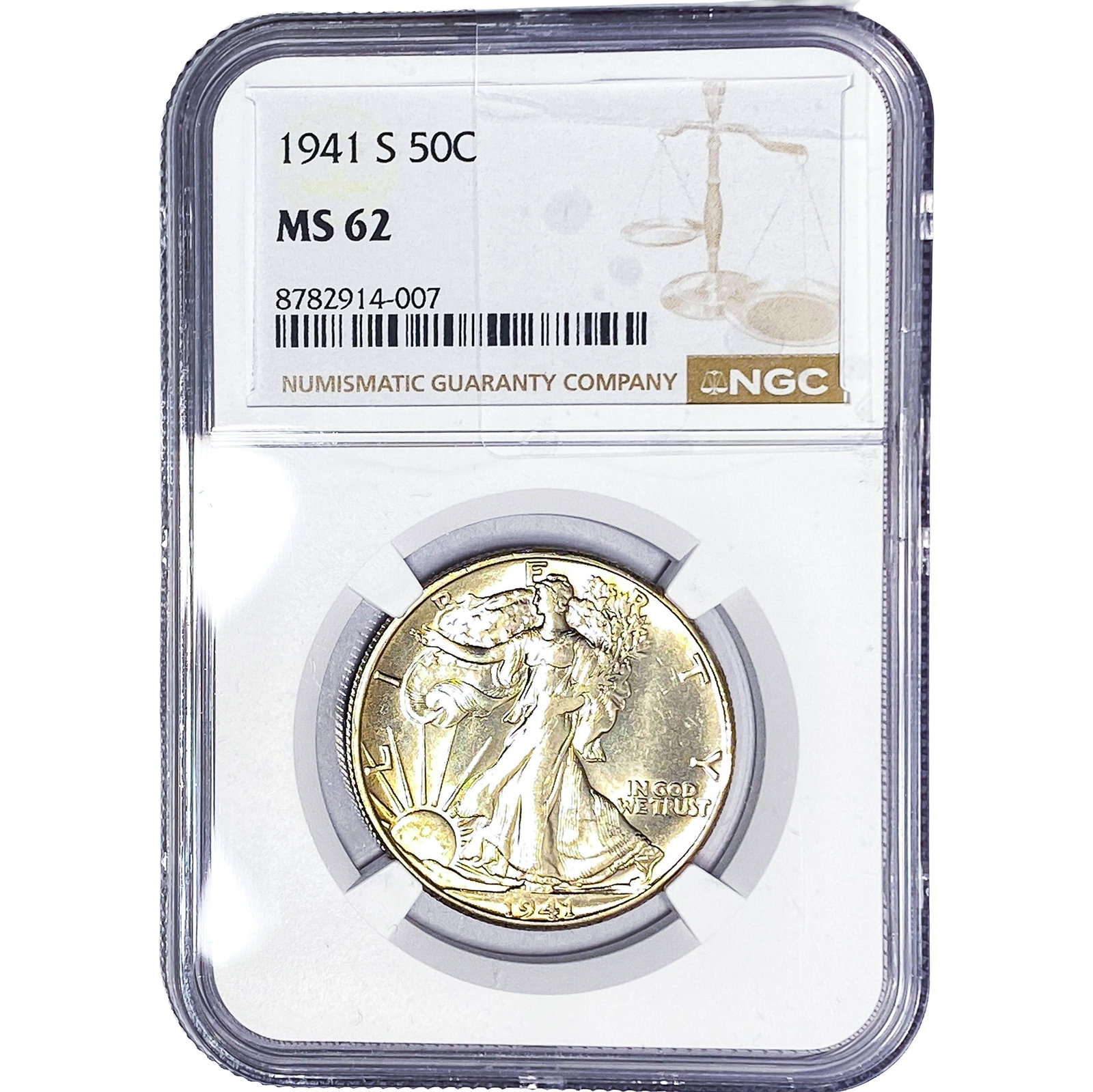 1941-S Walking Liberty Half Dollar NGC MS62 (1 of 2)