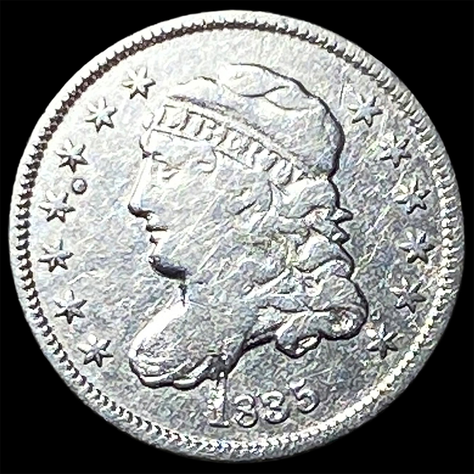 1835 Capped Bust Half Dime LIGHTLY CIRCULATED: 1835 Capped Bust Half Dime LIGHTLY CIRCULATED