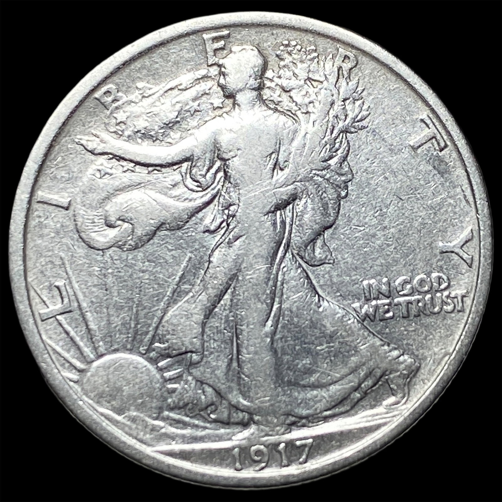 1917 Walking Liberty Half Dollar NEARLY UNCIRCULATED: 1917 Walking Liberty Half Dollar NEARLY UNCIRCULATED