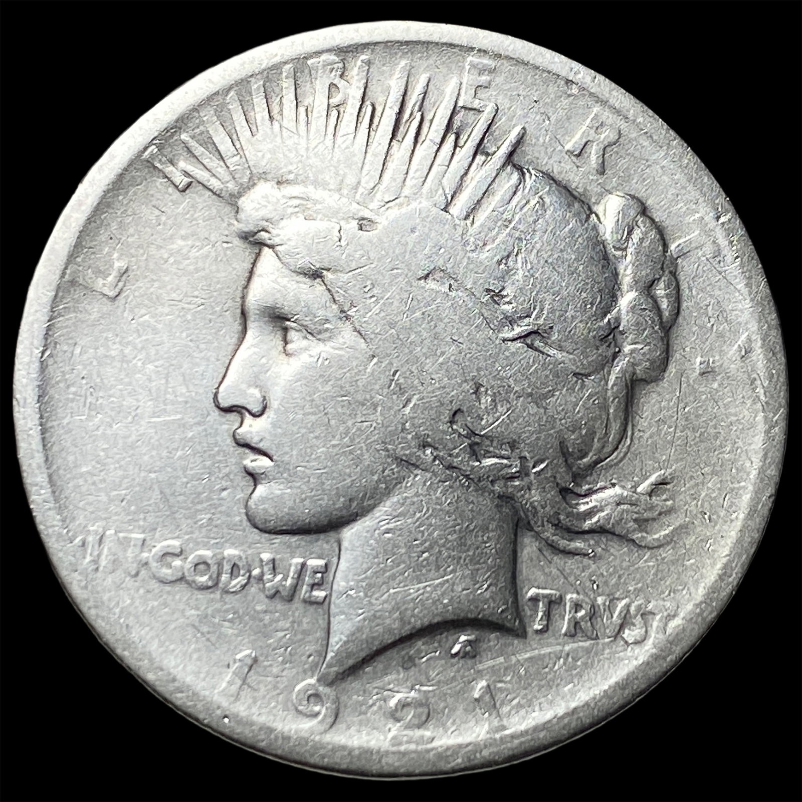 1921 Silver Peace Dollar NICELY CIRCULATED: 1921 Silver Peace Dollar NICELY CIRCULATED