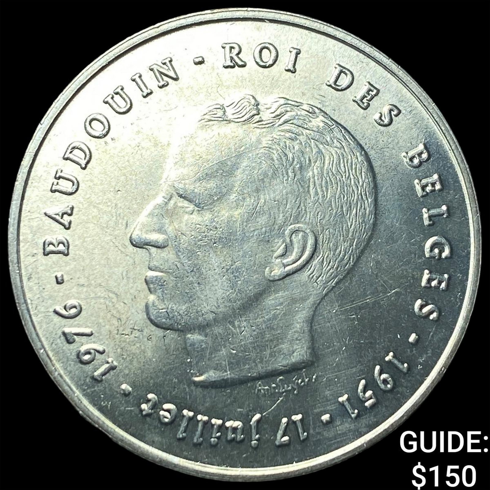 1976 Belgium Silver 250 Francs (1 of 2)