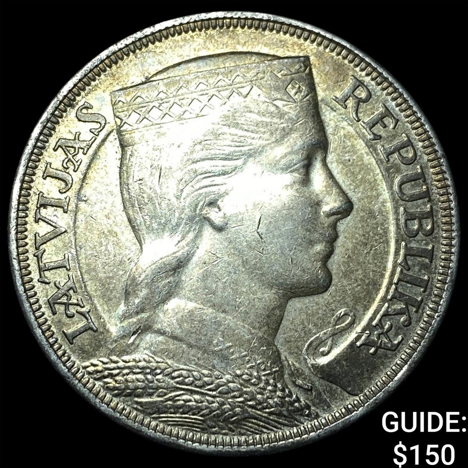 1932 Latvia Silvr 5 Lati (1 of 2)