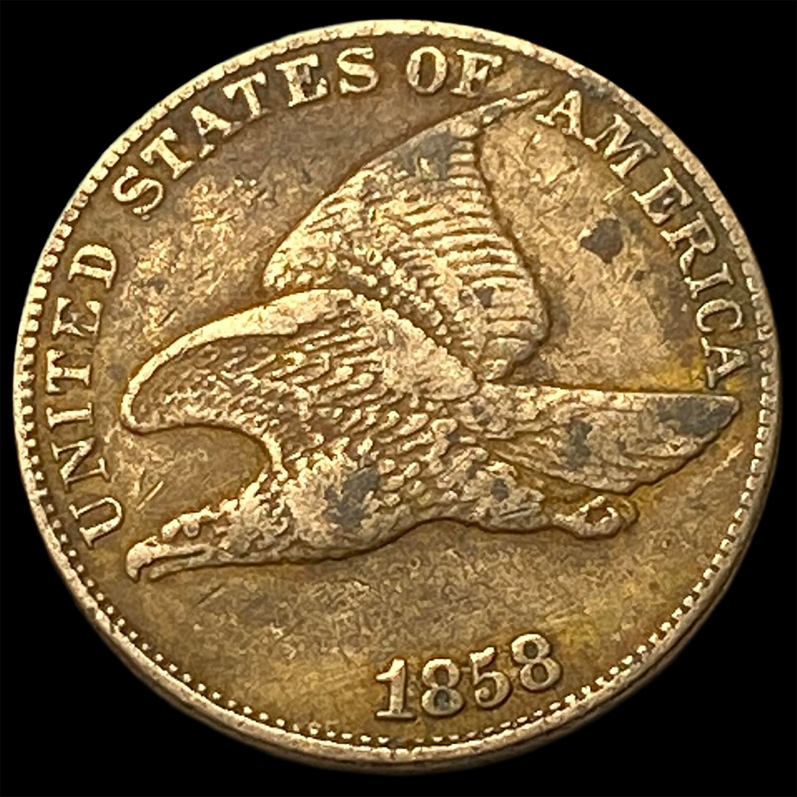 1858 Flying Eagle Cent CLOSELY UNCIRCULATED (1 of 2)