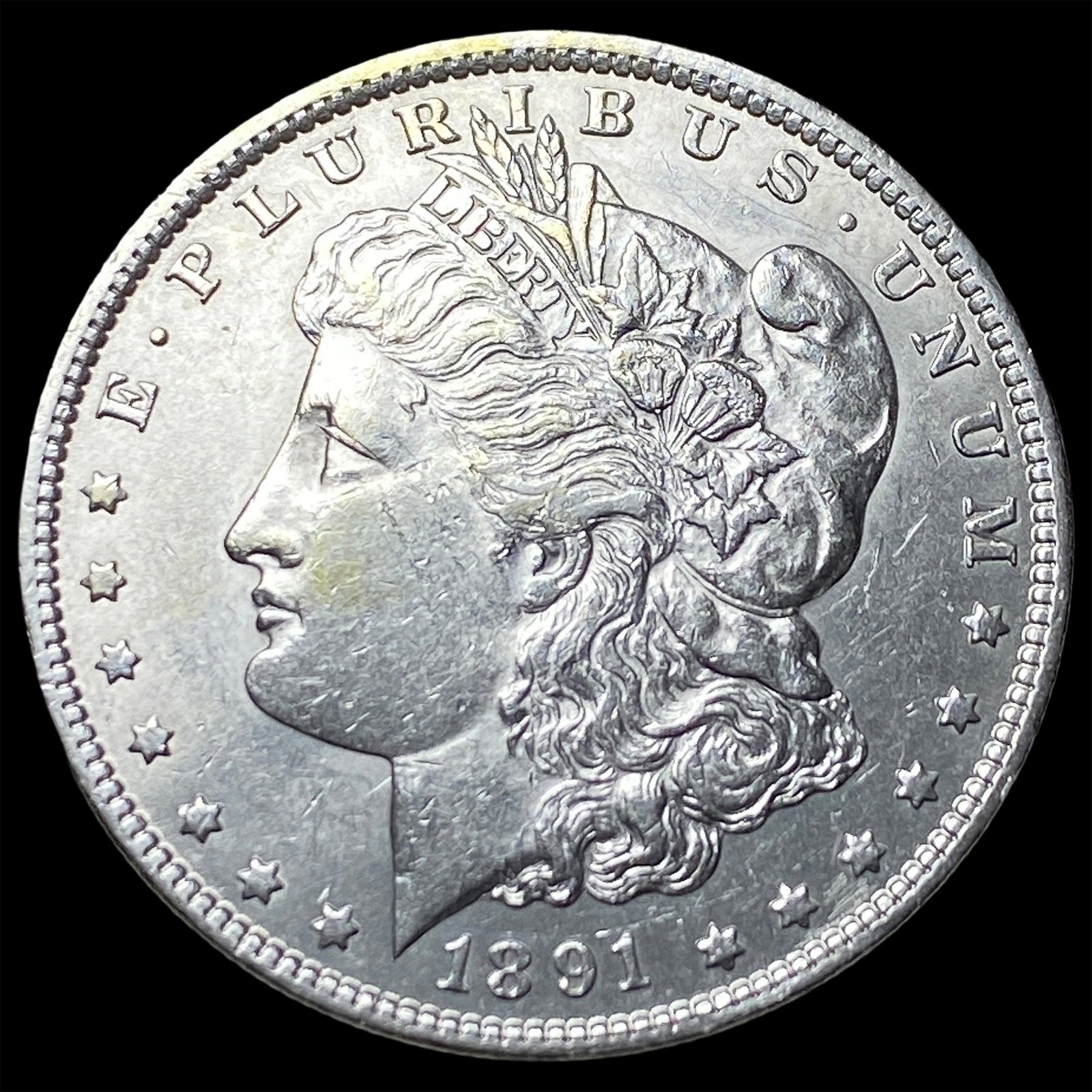 1891 Morgan Silver Dollar CLOSELY UNCIRCULATED: 1891 Morgan Silver Dollar CLOSELY UNCIRCULATED