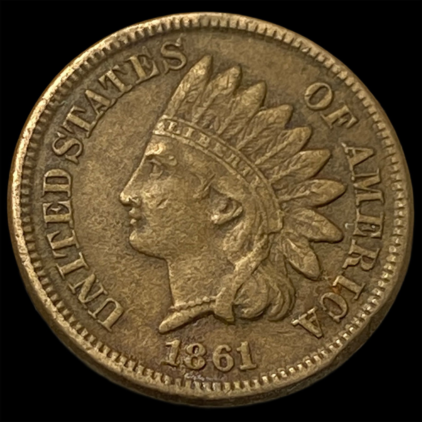 1861 Indian Head Cent CLOSELY UNCIRCULATED (1 of 2)