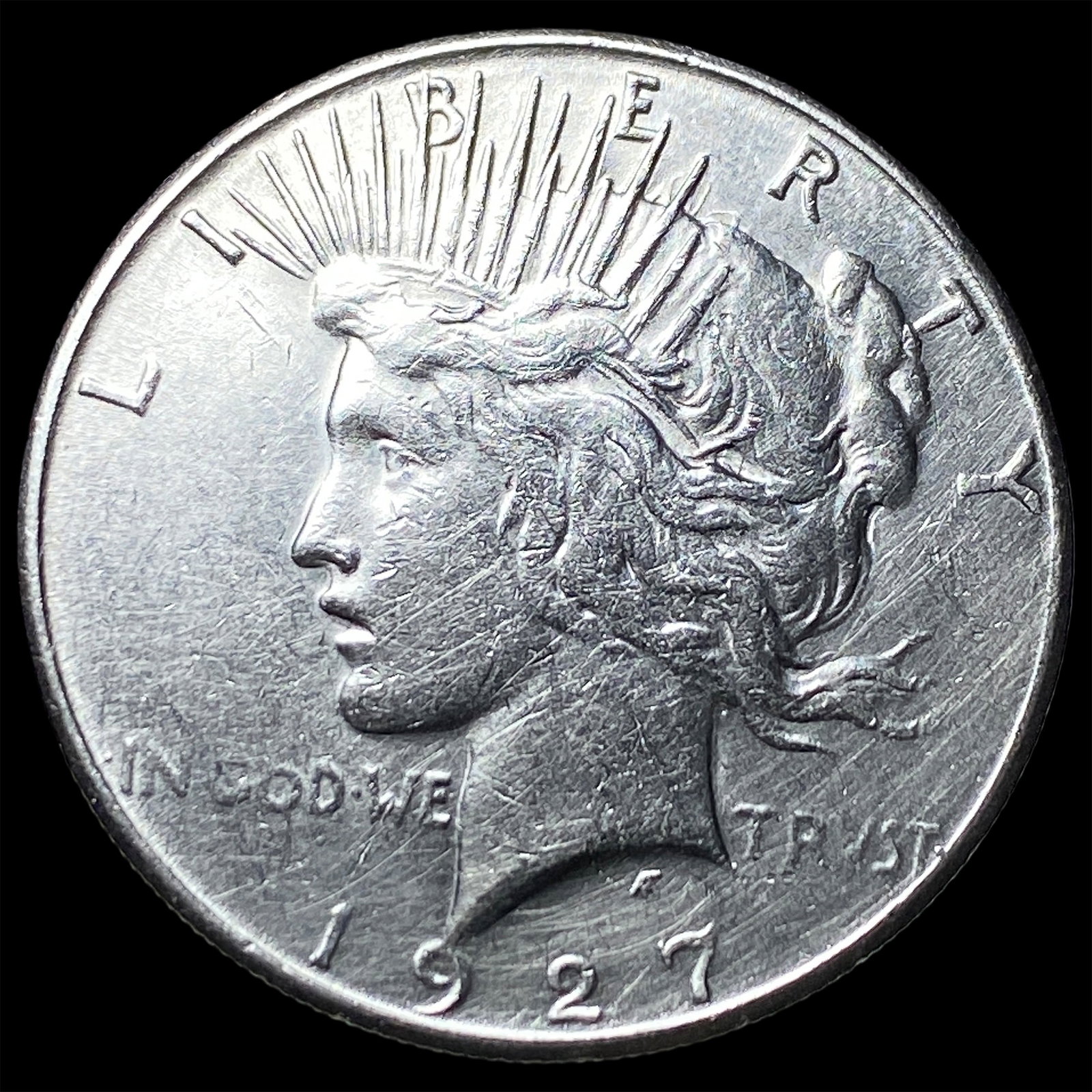 1927-S Silver Peace Dollar CLOSELY UNCIRCULATED: 1927-S Silver Peace Dollar CLOSELY UNCIRCULATED