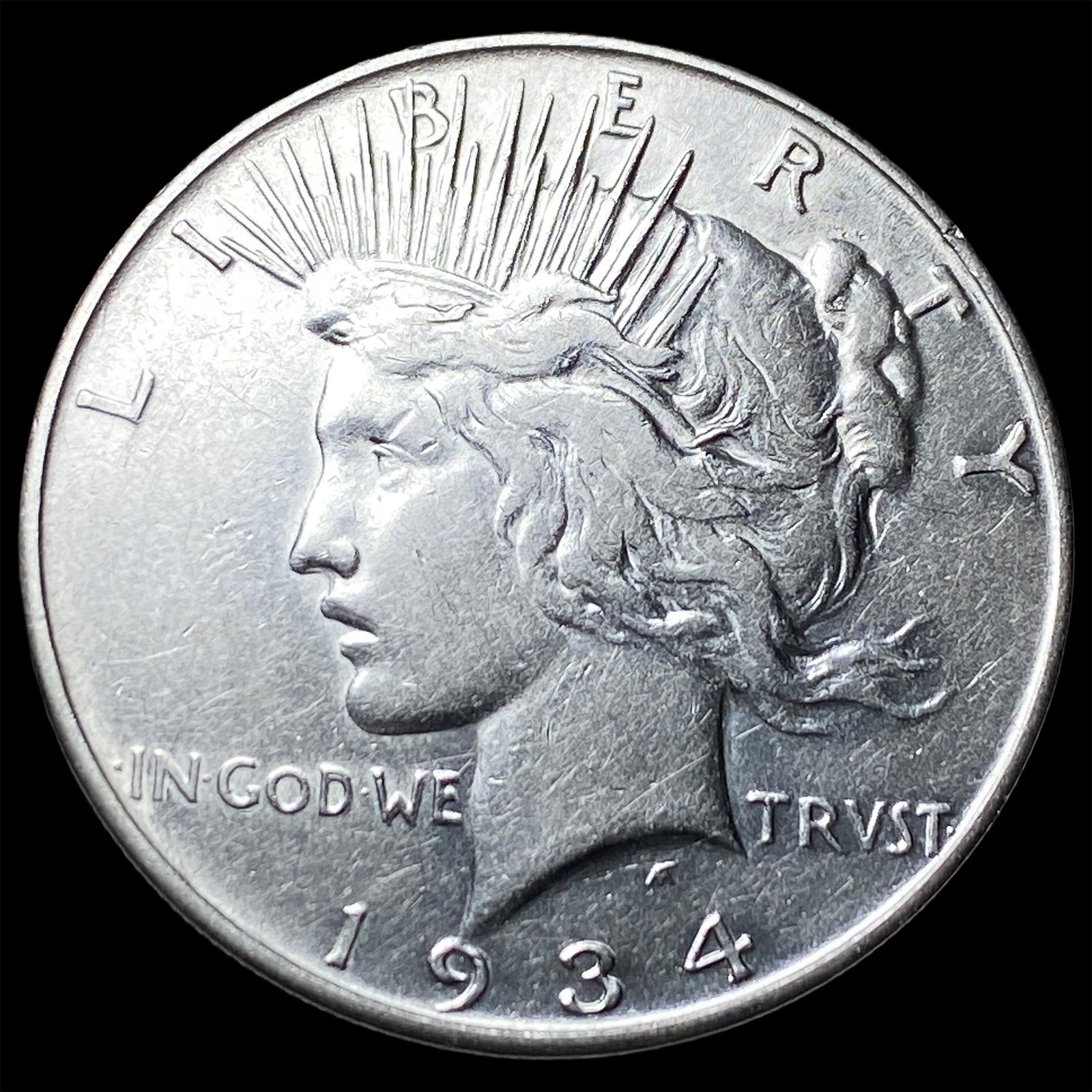 1934-D Silver Peace Dollar NEARLY UNCIRCULATED: 1934-D Silver Peace Dollar NEARLY UNCIRCULATED