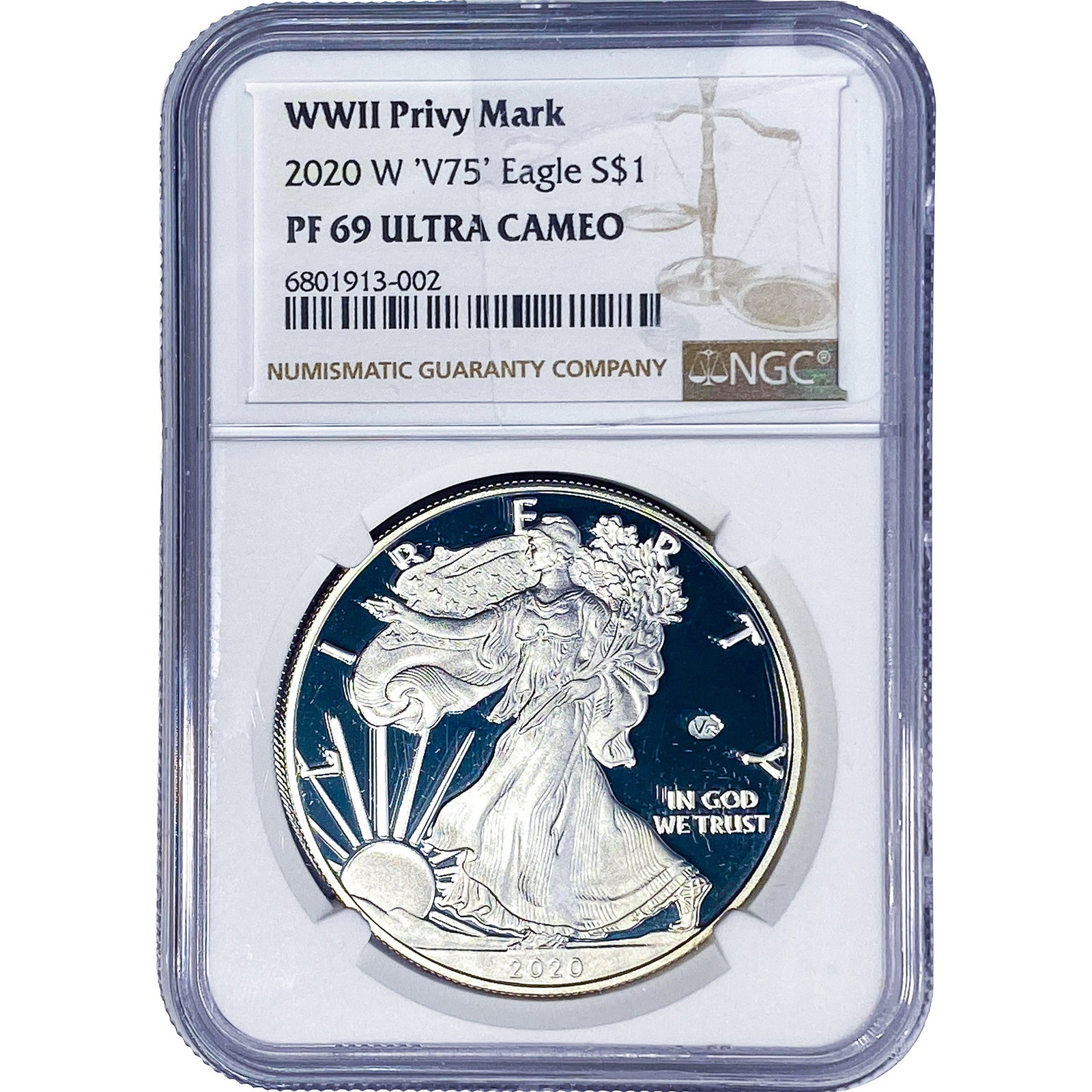 2020-W Silver Eagle NGC PF69 Ultra Cameo: 2020-W Silver Eagle NGC PF69 Ultra Cameo