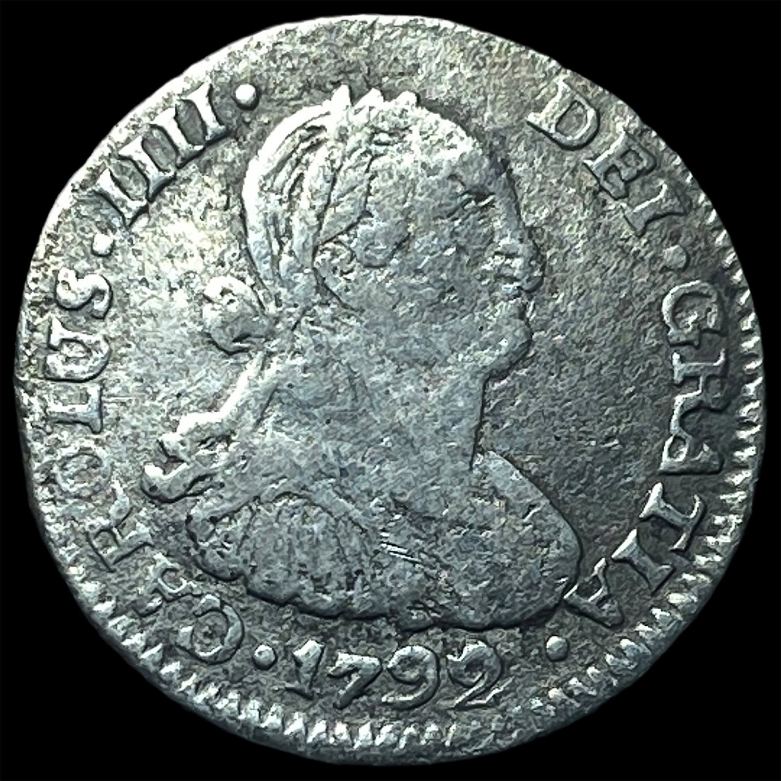 1799 Mexico Spanish Colony Silver 1/2 Real (1 of 2)