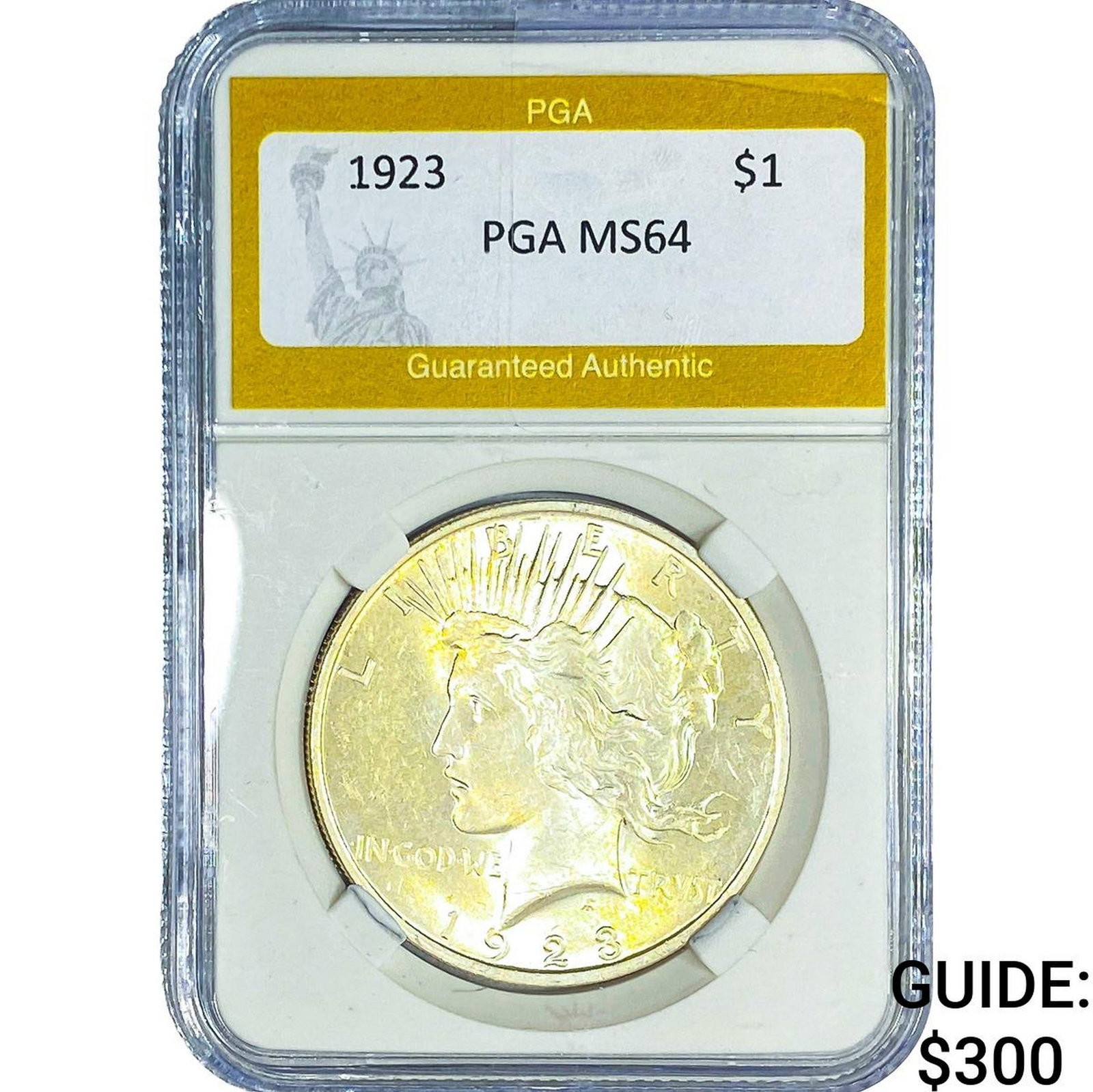 1923 Silver Peace Dollar PGA MS64: 1923 Silver Peace Dollar PGA MS64