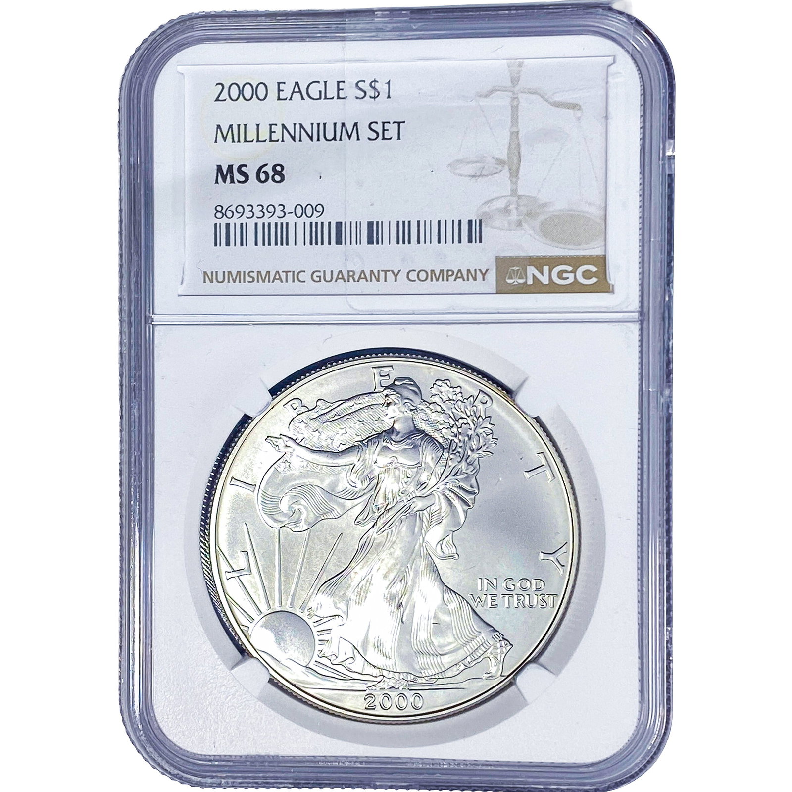 2000 Silver Eagle NGC MS68 (1 of 2)