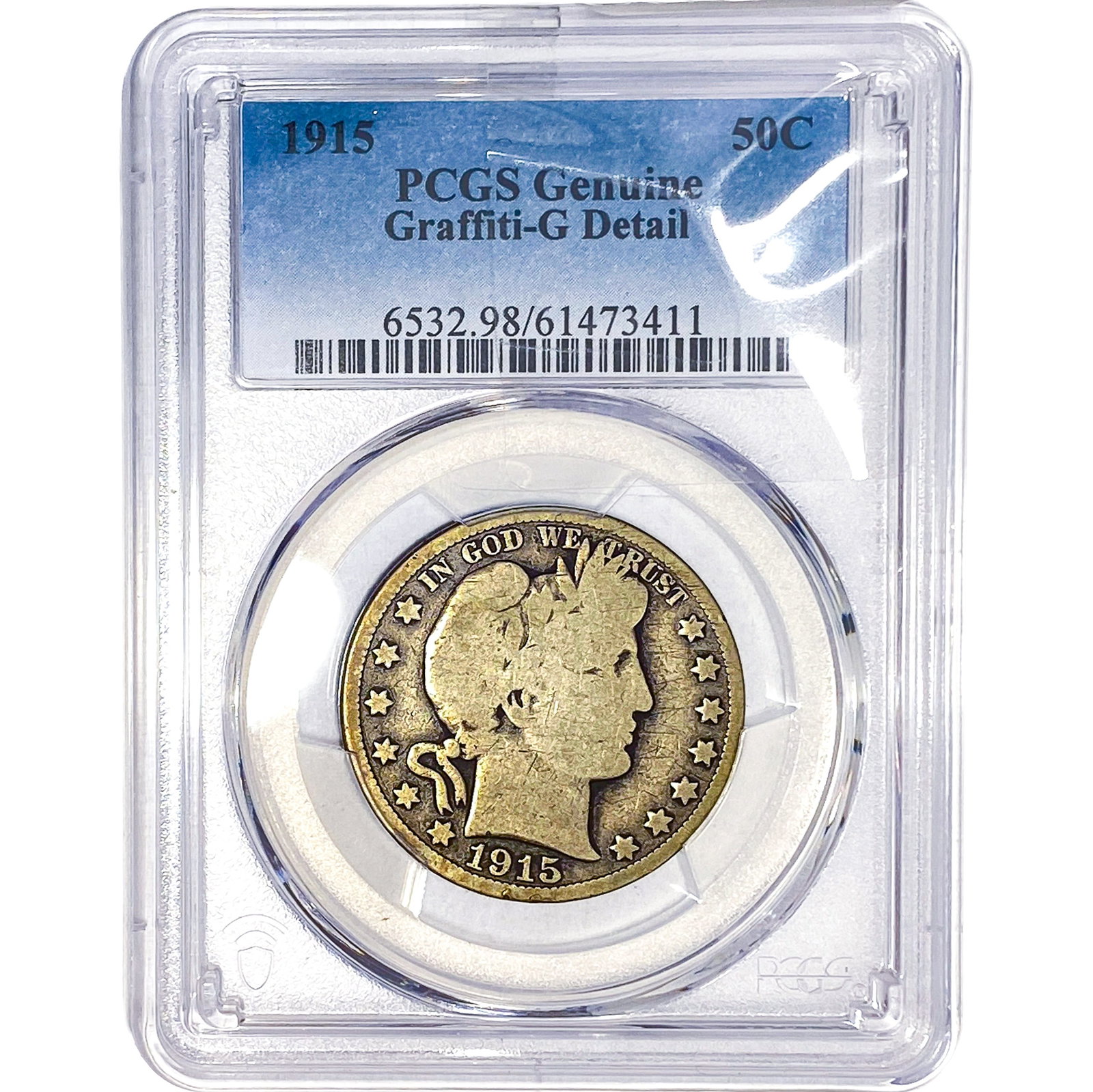 1915 Barber Half Dollar PCGS G Detail: 1915 Barber Half Dollar PCGS G Detail