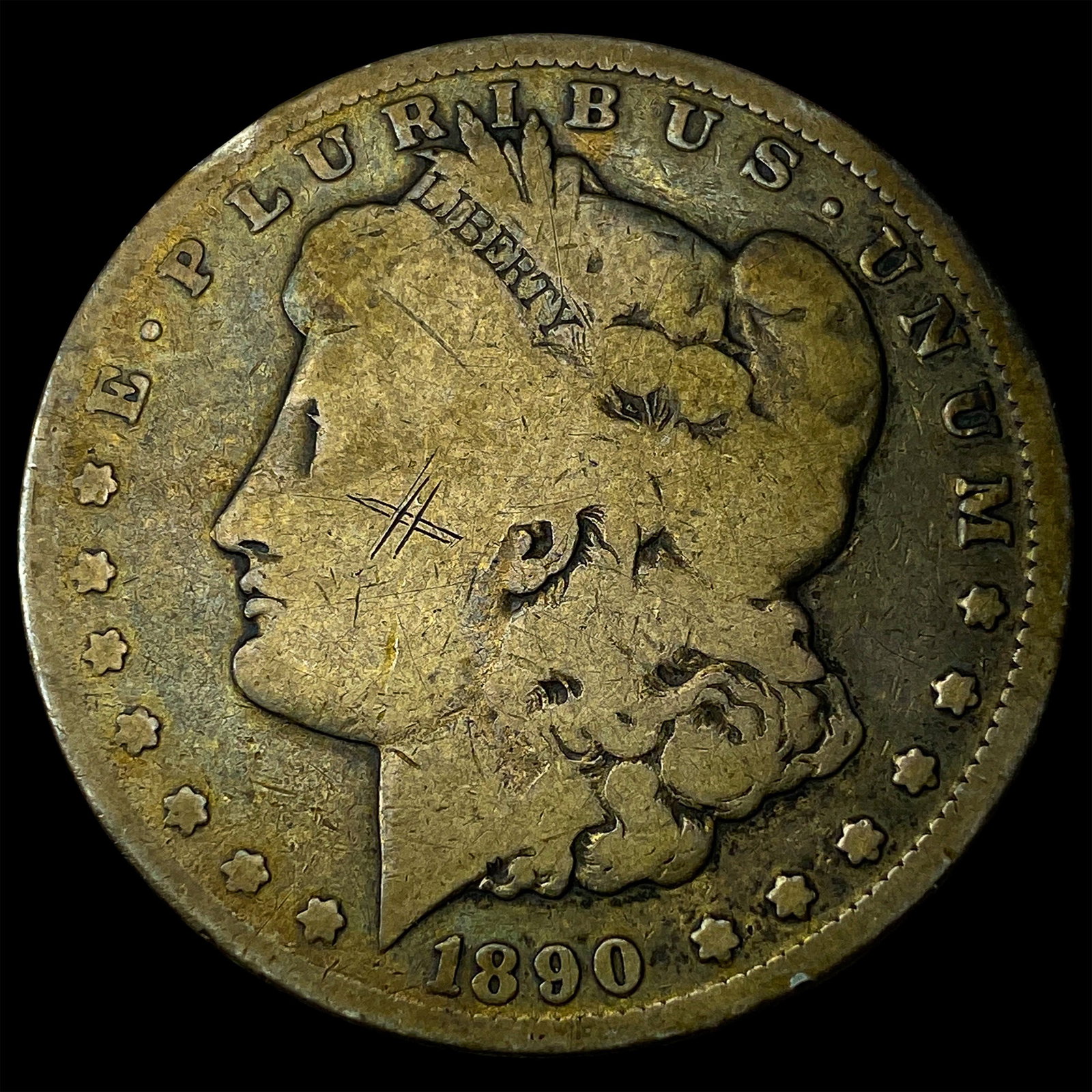 1890-CC Morgan Silver Dollar NICELY CIRCULATED: 1890-CC Morgan Silver Dollar NICELY CIRCULATED