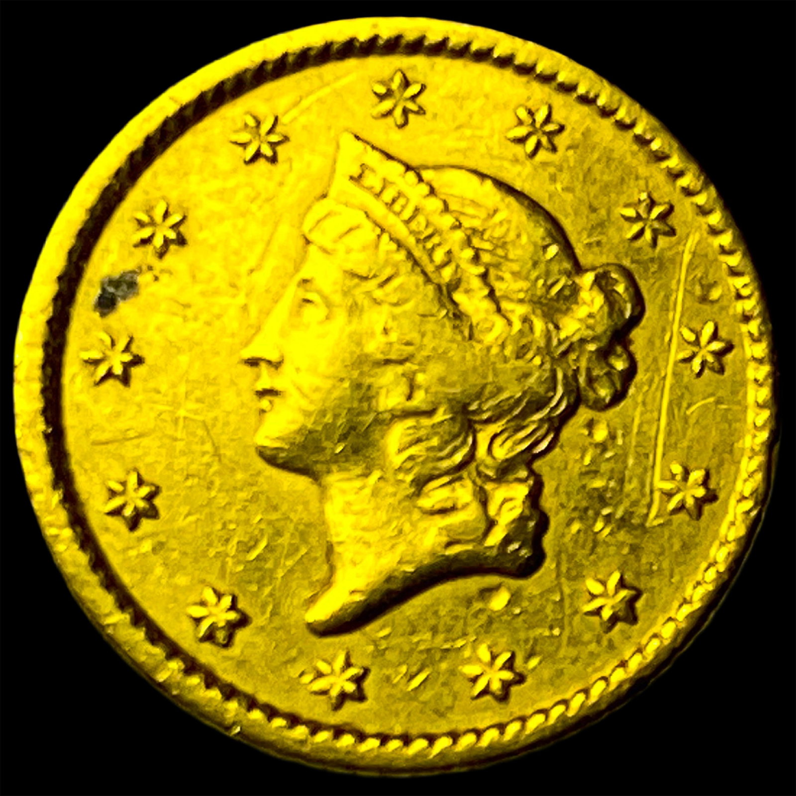 1853 Gold Liberty Head Dollar (Type 1) HIGH GRADE: 1853 Gold Liberty Head Dollar (Type 1) HIGH GRADE