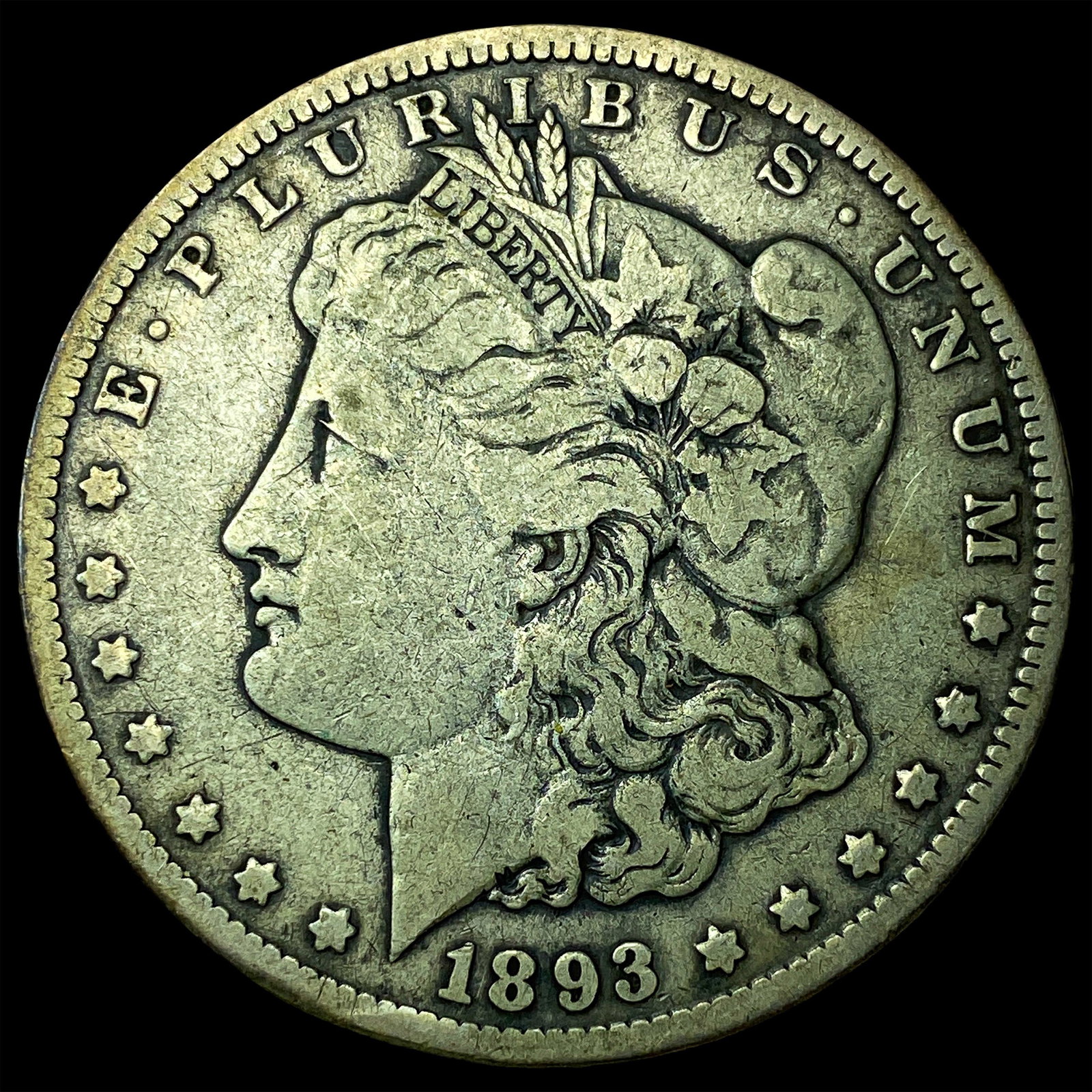 1893-CC Silver Morgan Dollar LIGHTLY CIRCULATED (1 of 2)