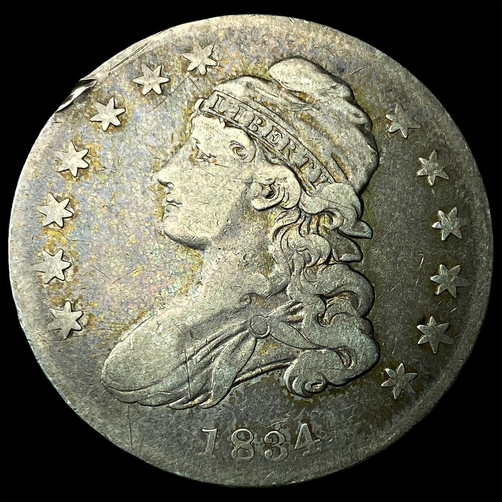 1834 Capped Bust Half Dollar NICELY CIRCULATED (1 of 2)