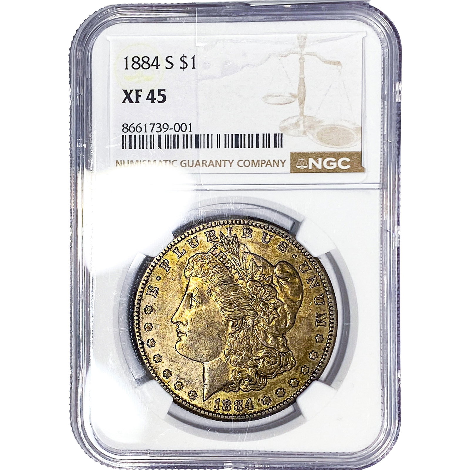1884-S Morgan Silver Dollar NGC XF45: 1884-S Morgan Silver Dollar NGC XF45