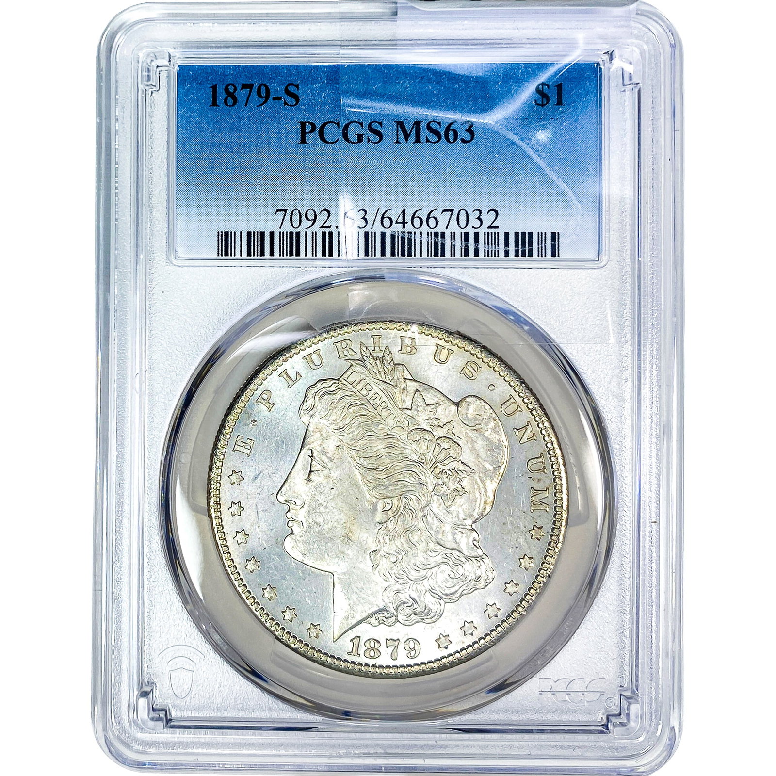 1879-S Morgan Silver Dollar PCGS MS63: 1879-S Morgan Silver Dollar PCGS MS63