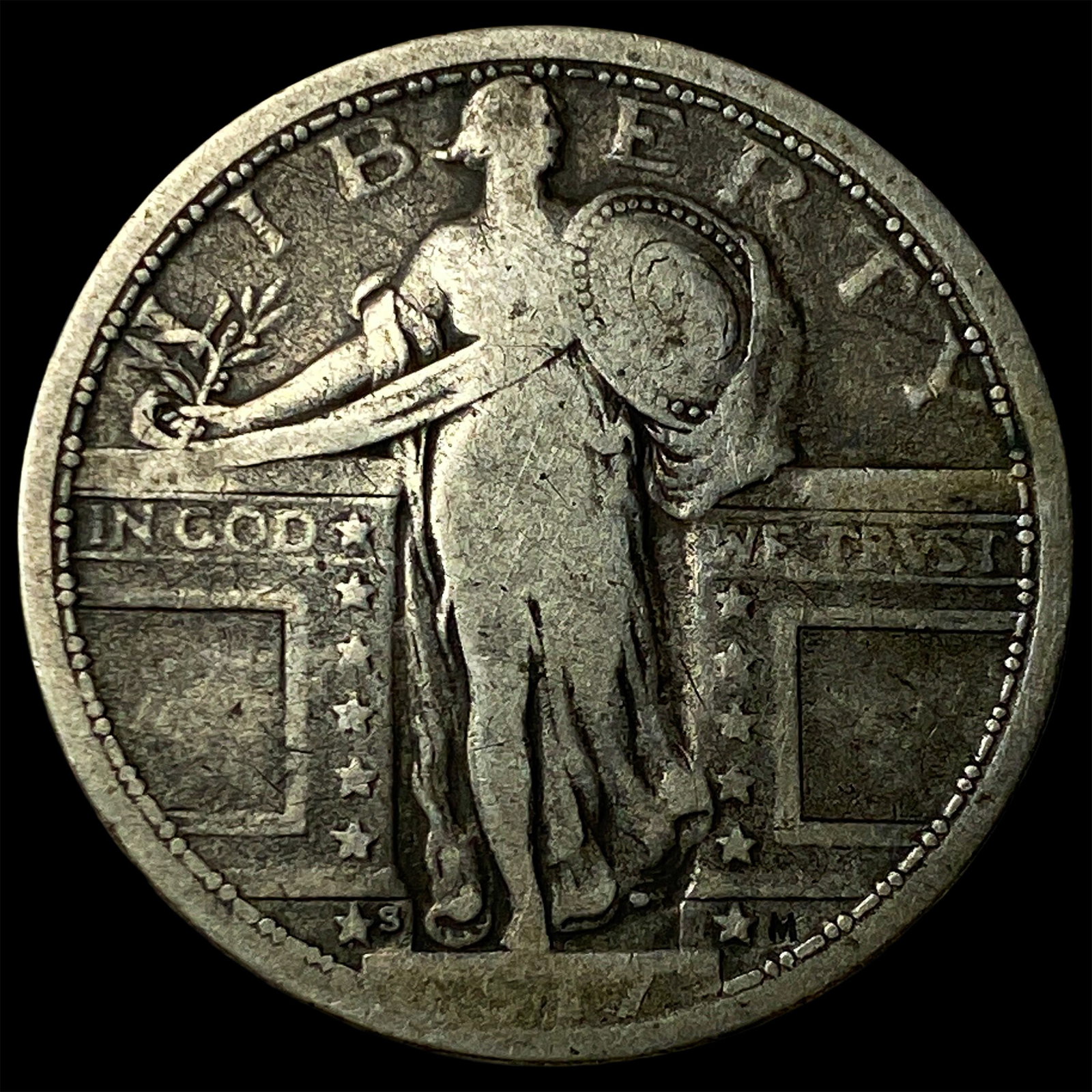 1917-S Type 1 Standing Liberty Quarter LIGHTLY CIRCULATED: 1917-S Type 1 Standing Liberty Quarter LIGHTLY CIRCULATED