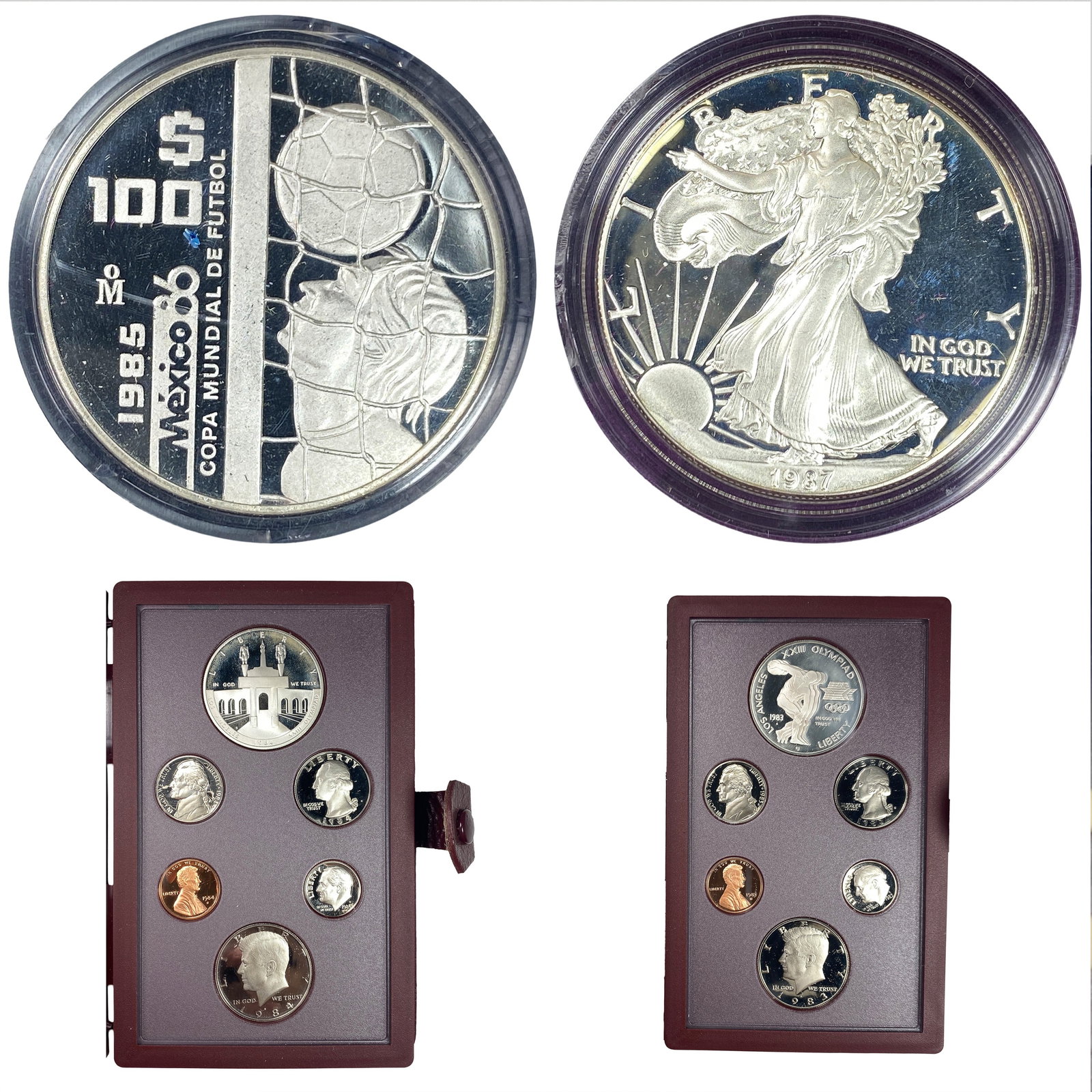 [4] 1983-1987 Mexico & U.S. Proof Coins (1 of 2)