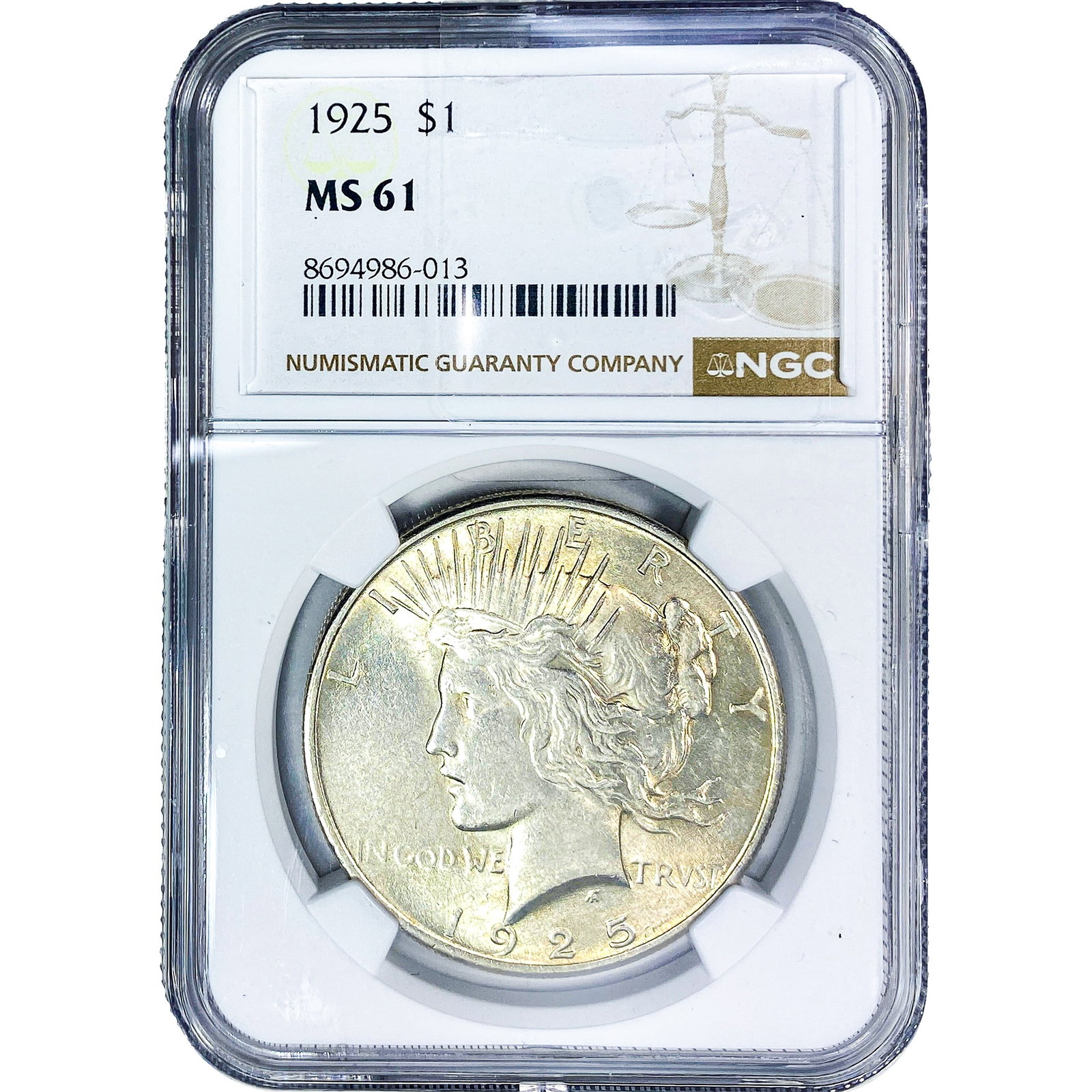 1925 Silver Peace Dollar NGC MS61 (1 of 2)