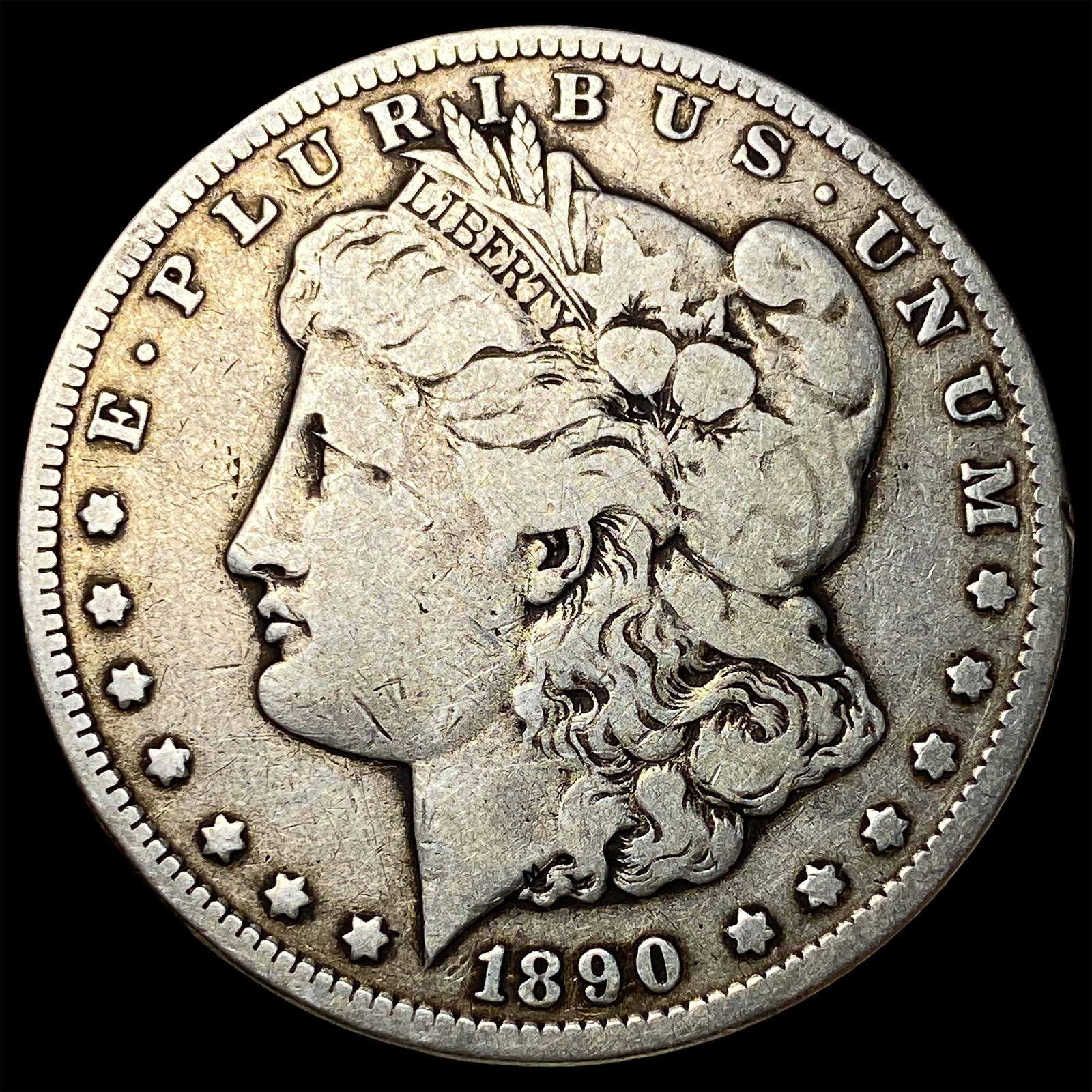 1890-CC Silver Morgan Dollar LIGHTLY CIRCULATED: 1890-CC Silver Morgan Dollar LIGHTLY CIRCULATED
