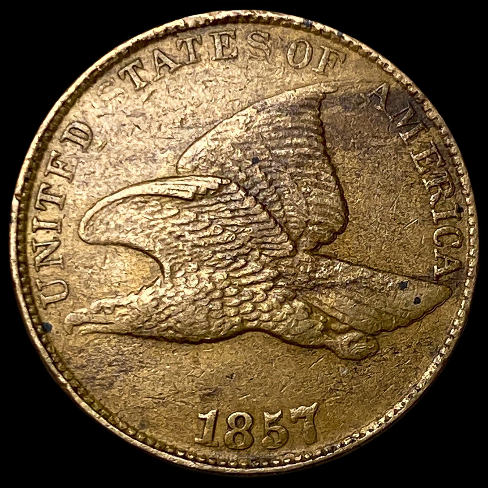 1857 Flying Eagle Cent CLOSELY UNCIRCULATED (1 of 2)