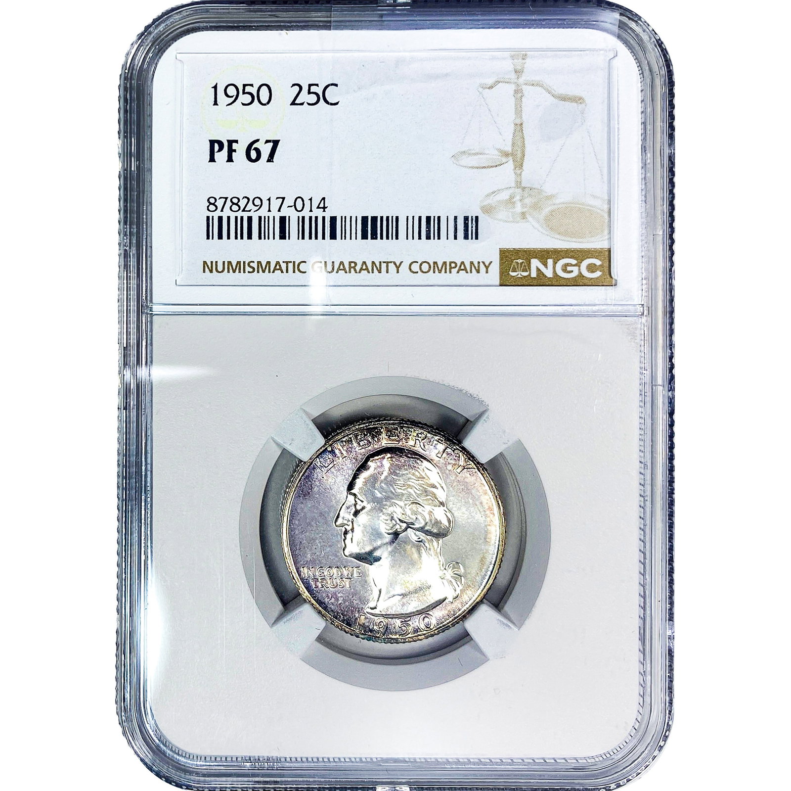 1950 Washington Silver Quarter NGC PF67: 1950 Washington Silver Quarter NGC PF67