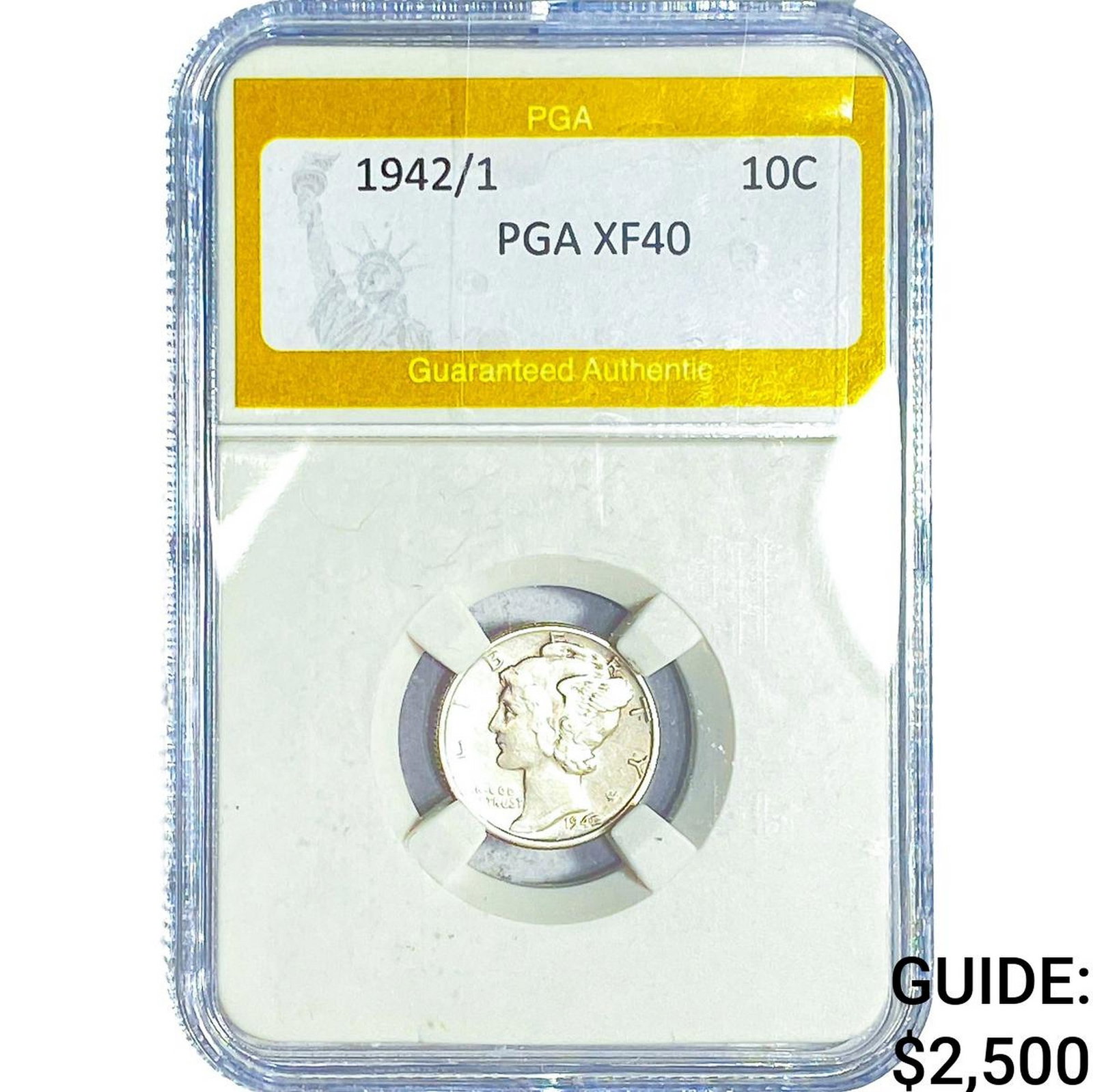 1942/1 Mercury Silver Dime PGA XF40 (1 of 2)