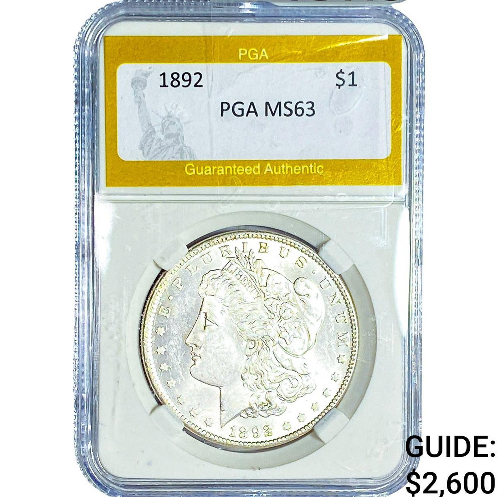 1892 Morgan Silver Dollar PGA MS63 (1 of 2)