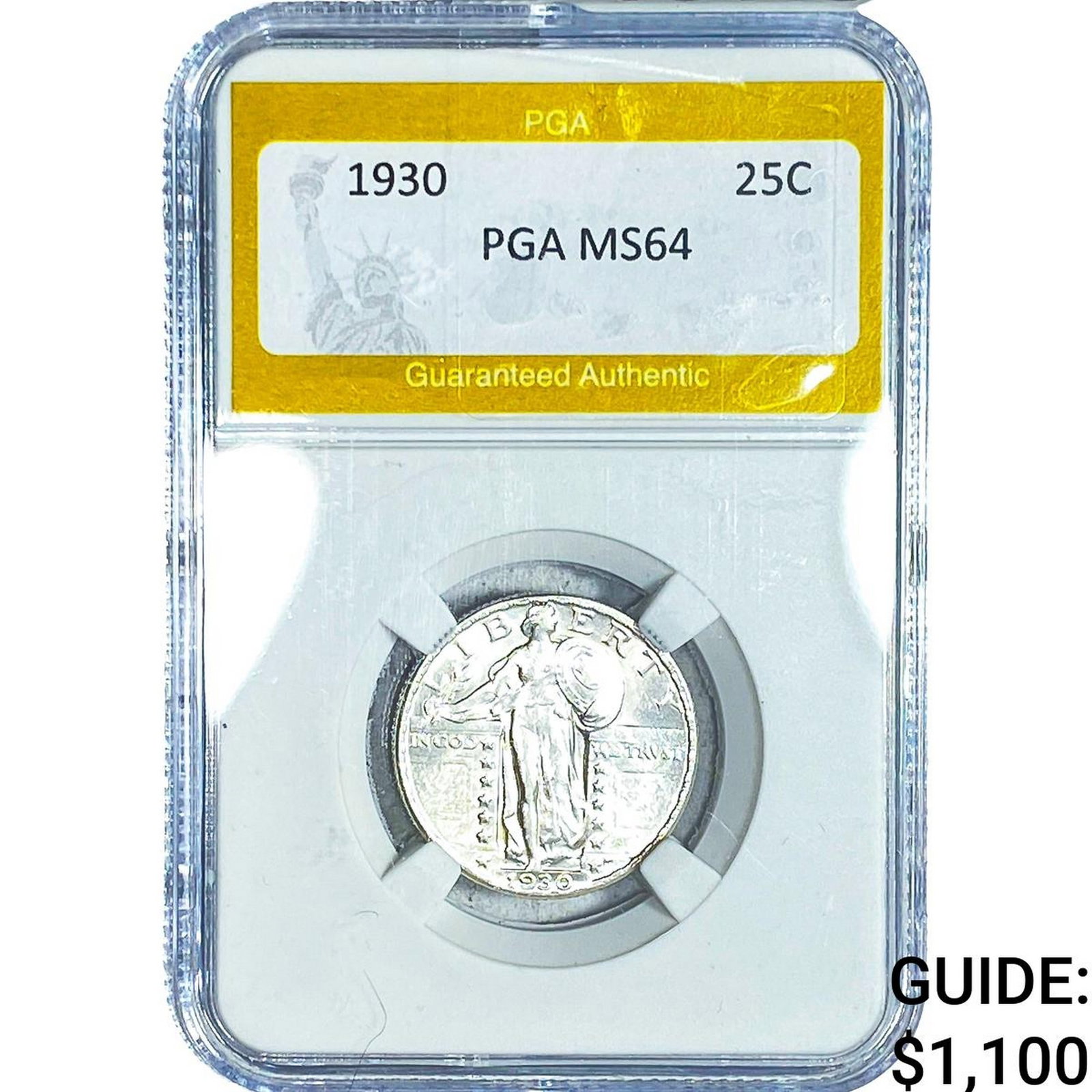 1930 Standing Liberty Quarter PGA MS64: 1930 Standing Liberty Quarter PGA MS64