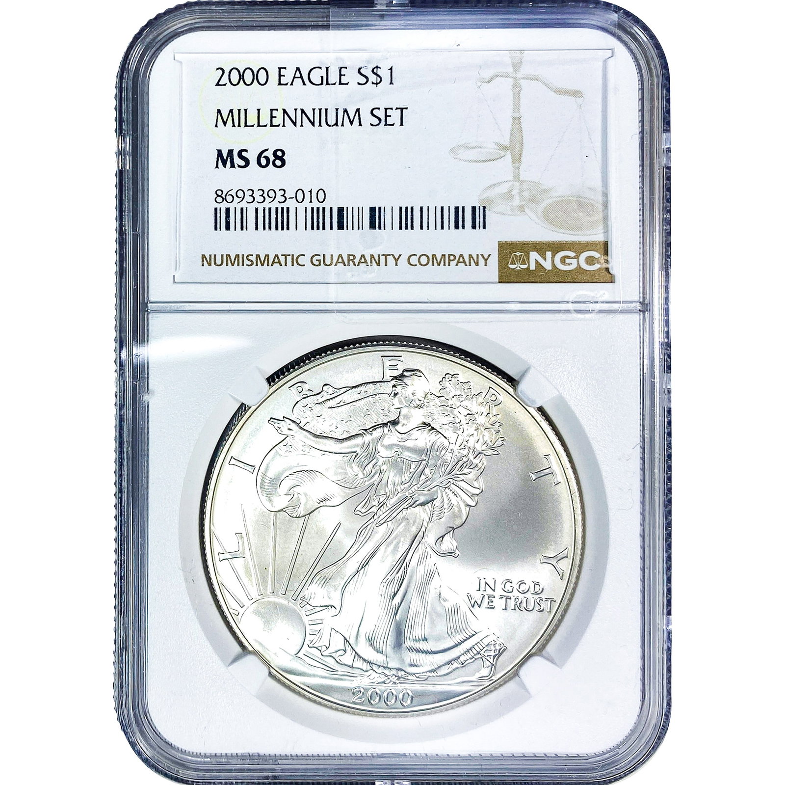 2000 Silver Eagle NGC MS68 (1 of 2)