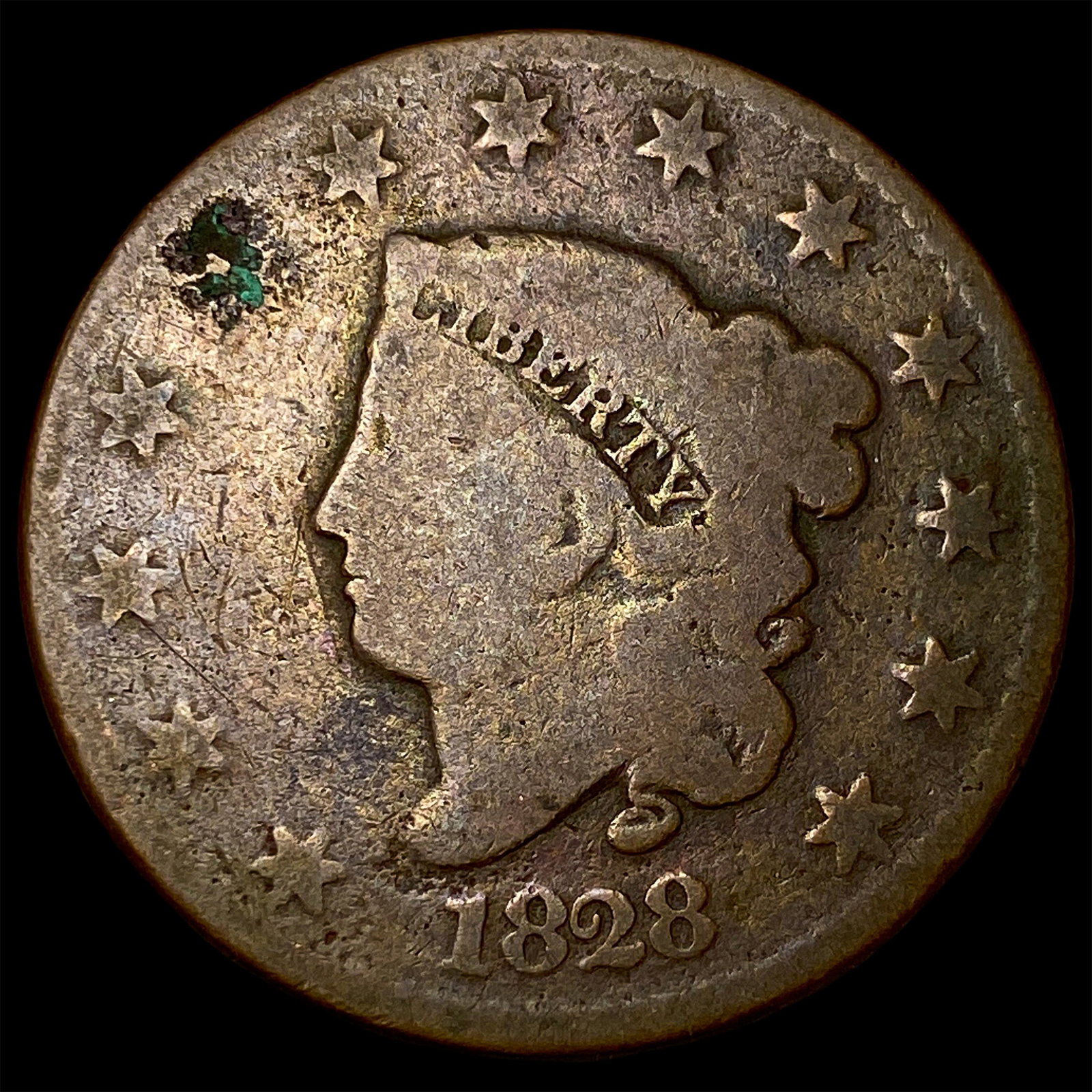 1828 Coronet Head Large Cent NICELY CIRCULATED (1 of 2)