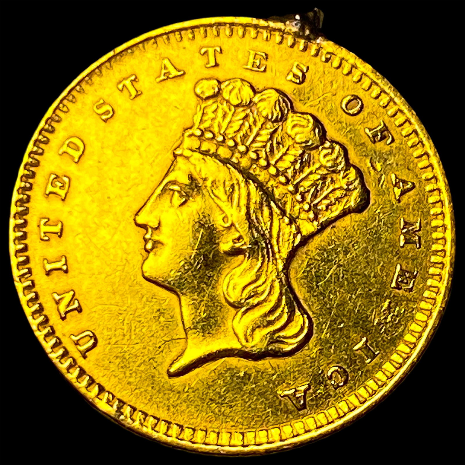 1856 Gold $1 Indian Princess Head Type 3 CHOICE AU: 1856 Gold $1 Indian Princess Head Type 3 CHOICE AU