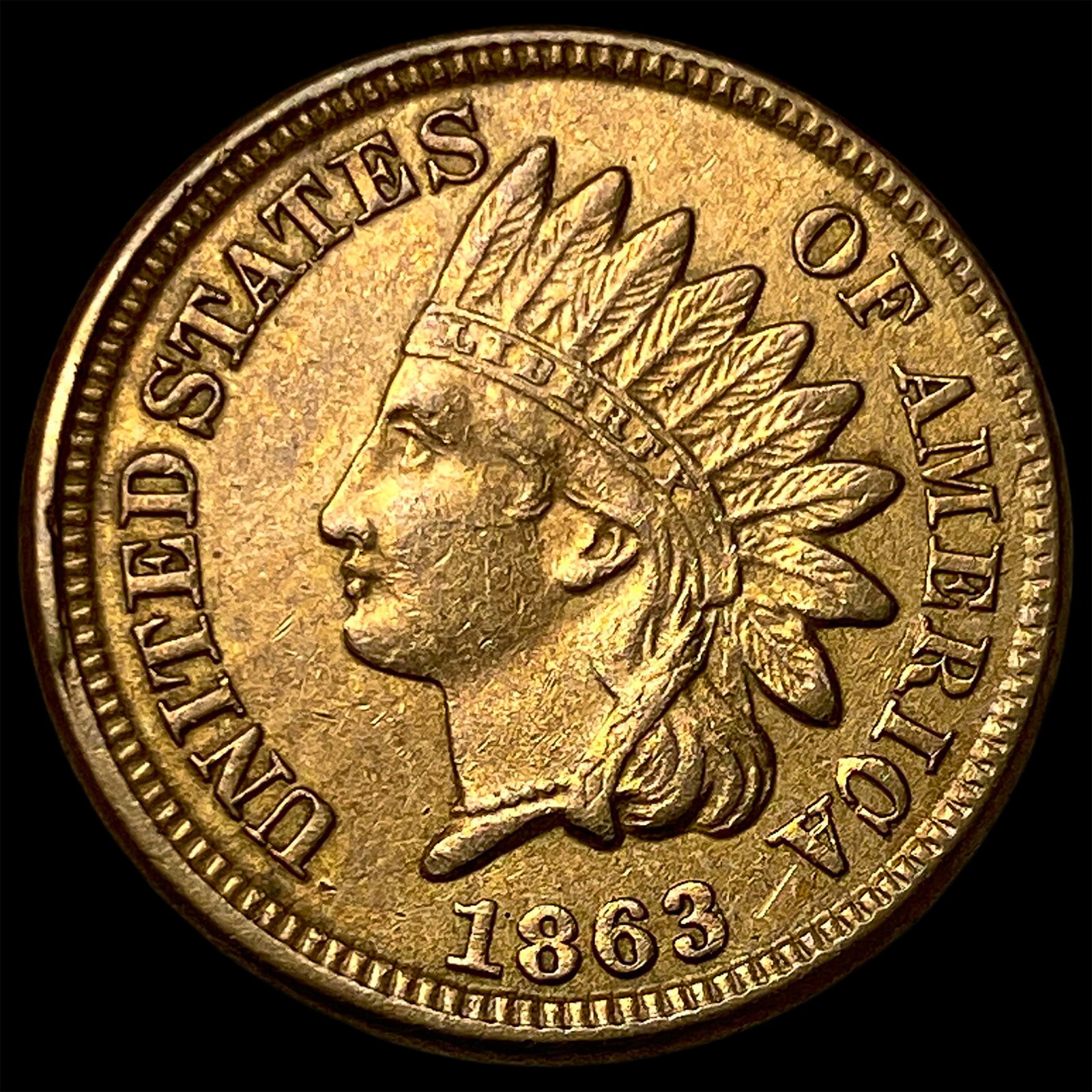 1863 Indian Head Cent CHOICE AU: 1863 Indian Head Cent CHOICE AU