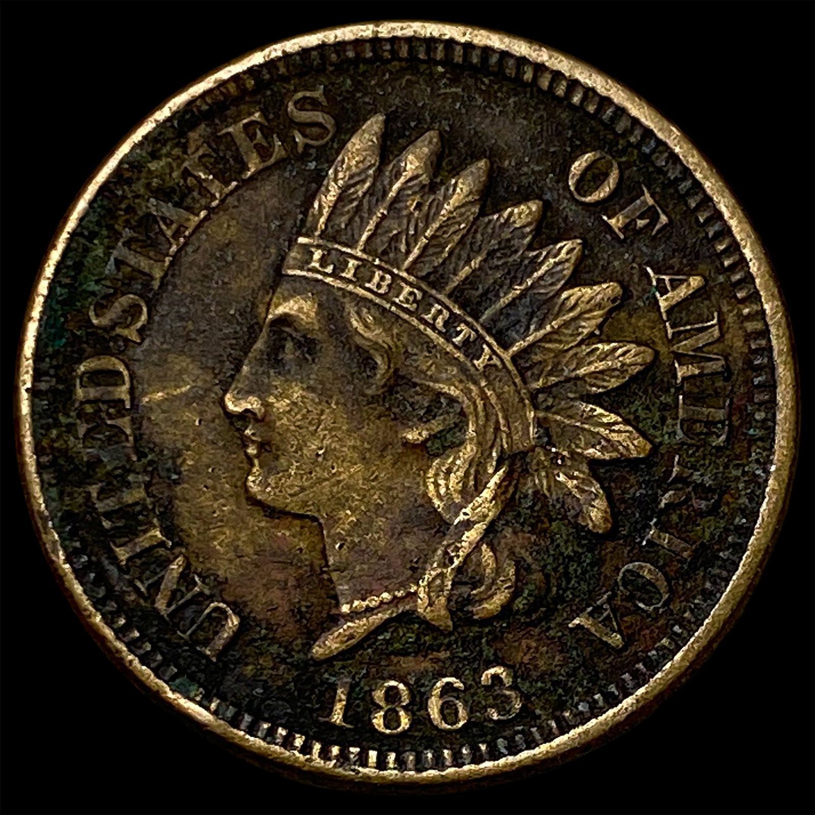 1863 Indian Head Cent CLOSELY UNCIRCULATED: 1863 Indian Head Cent CLOSELY UNCIRCULATED
