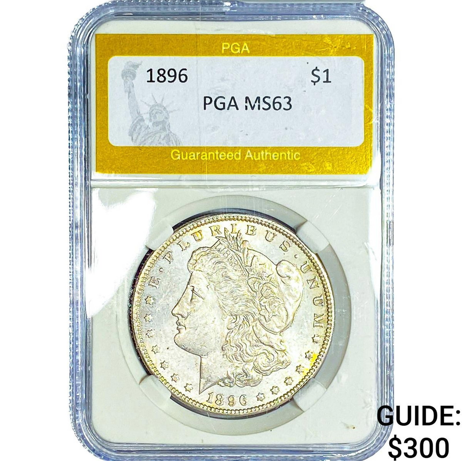 1896 Morgan Silver Dollar PGA MS63: 1896 Morgan Silver Dollar PGA MS63