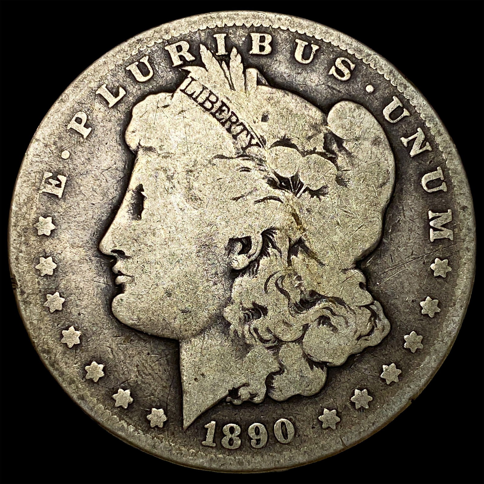 1890-CC Silver Morgan Dollar NICELY CIRCULATED: 1890-CC Silver Morgan Dollar NICELY CIRCULATED