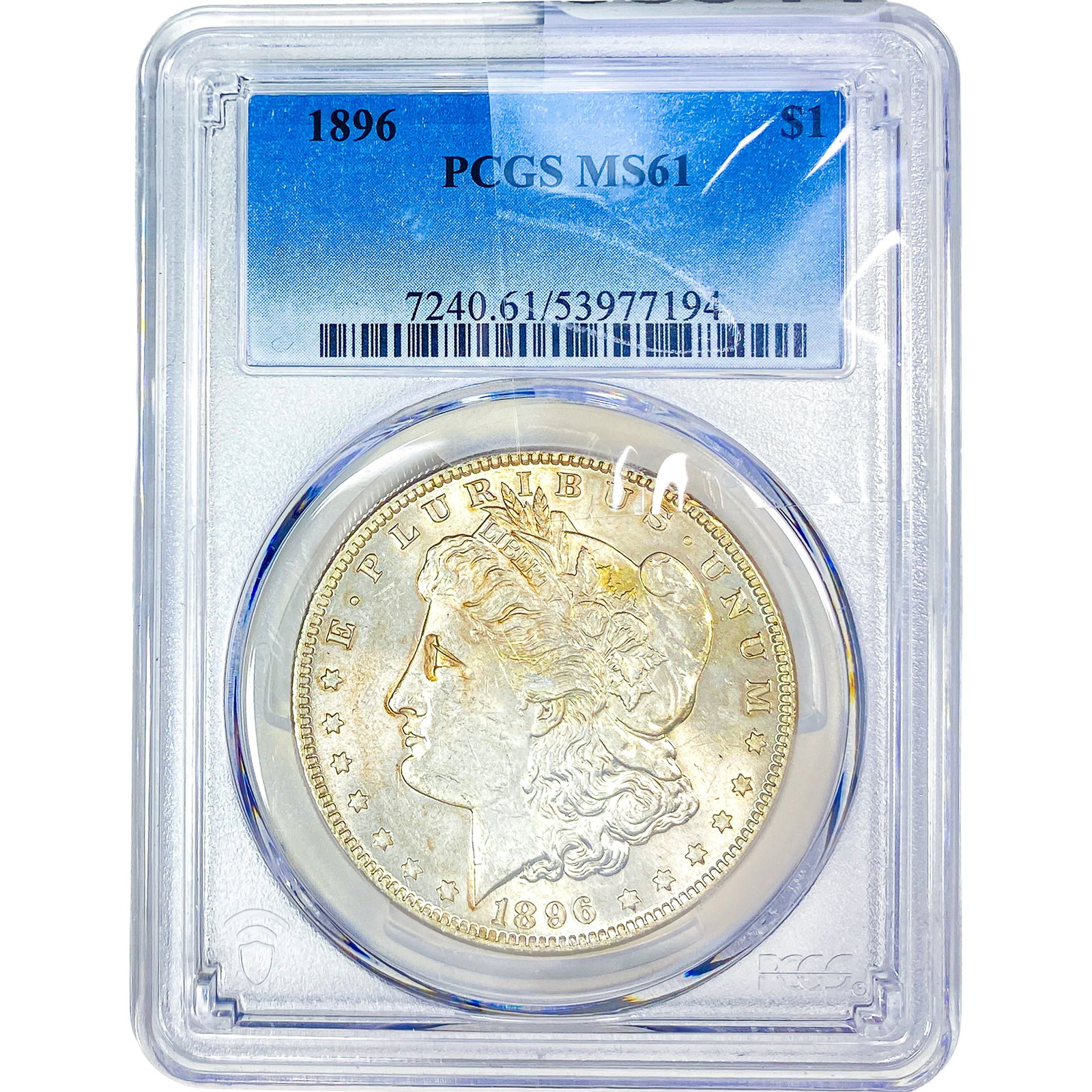1896 Morgan Silver Dollar PCGS MS61: 1896 Morgan Silver Dollar PCGS MS61