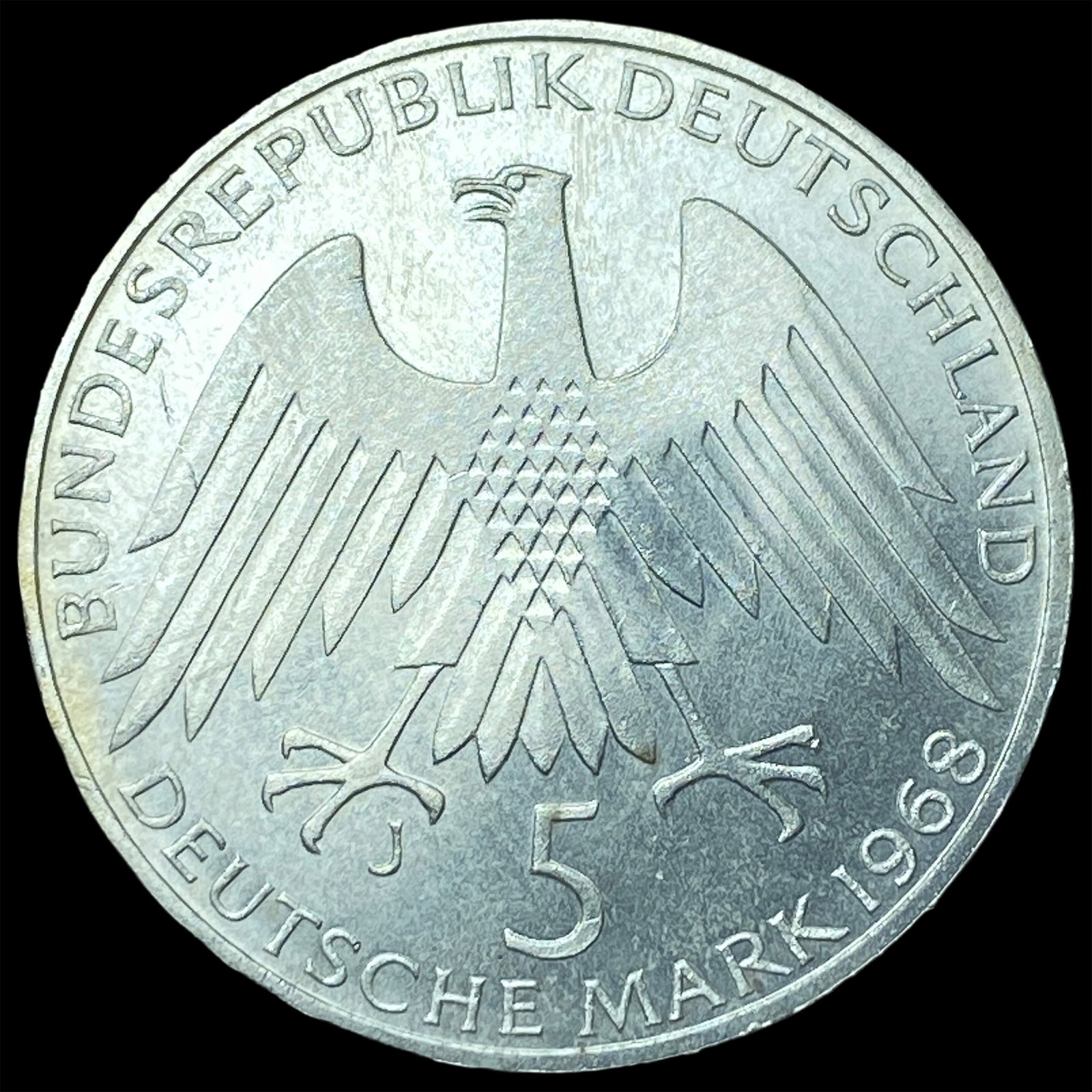 1968 Germany Silver 5 Mark - 2