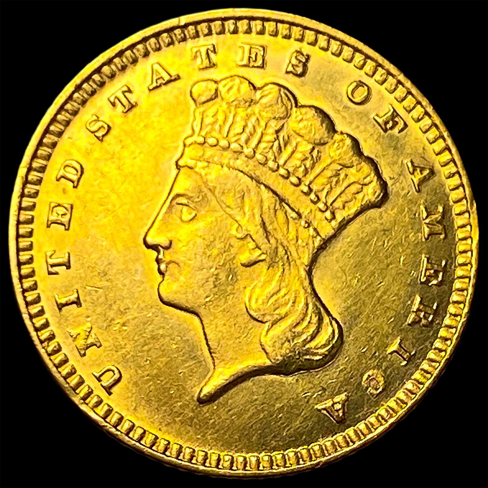 1874 Gold $1 Indian Head CHOICE BU (1 of 2)