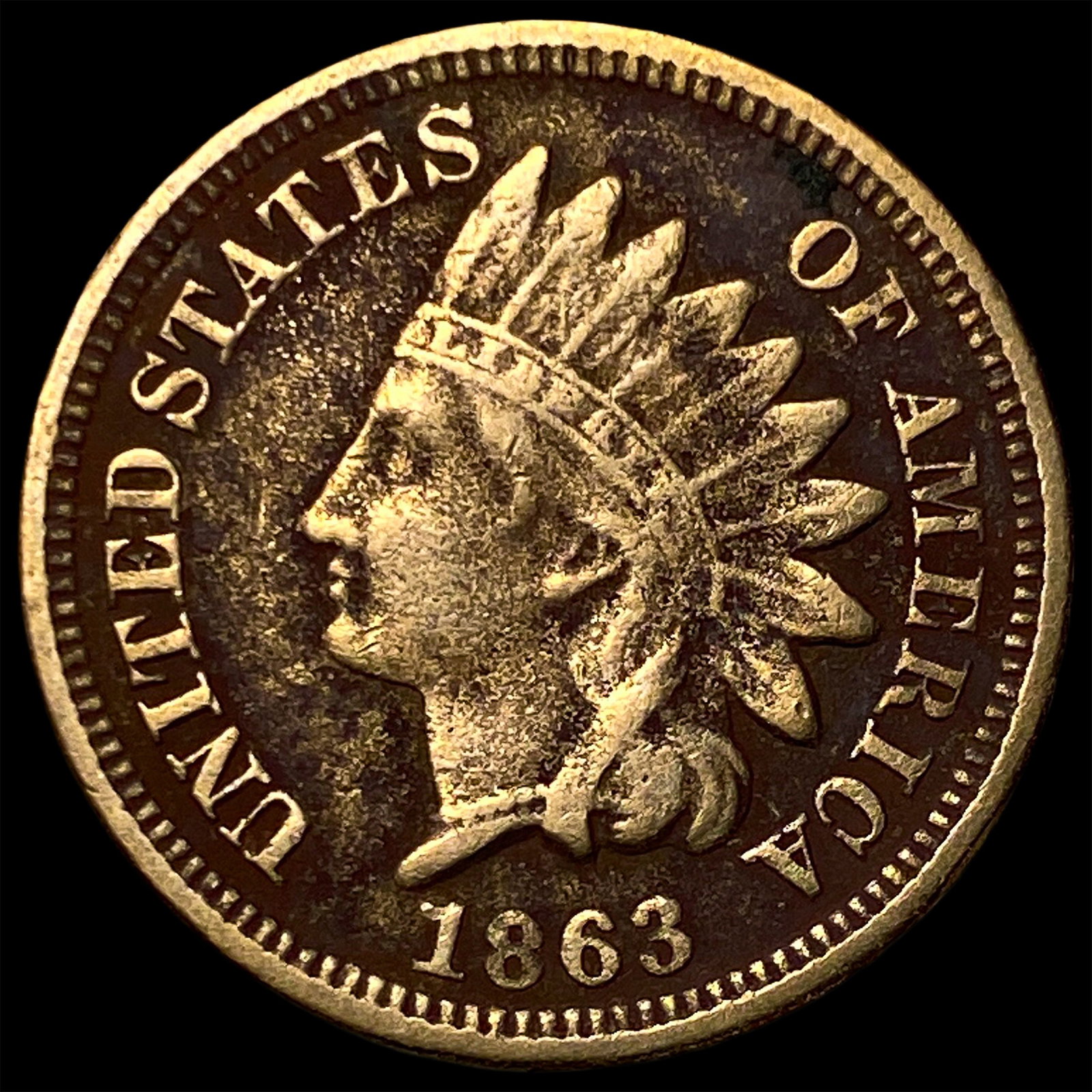 1863 Indian Head Cent NEARLY UNCIRCULATED: 1863 Indian Head Cent NEARLY UNCIRCULATED