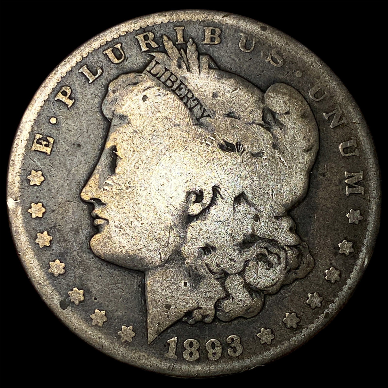 1893-CC Silver Morgan Dollar NICELY CIRCULATED: 1893-CC Silver Morgan Dollar NICELY CIRCULATED