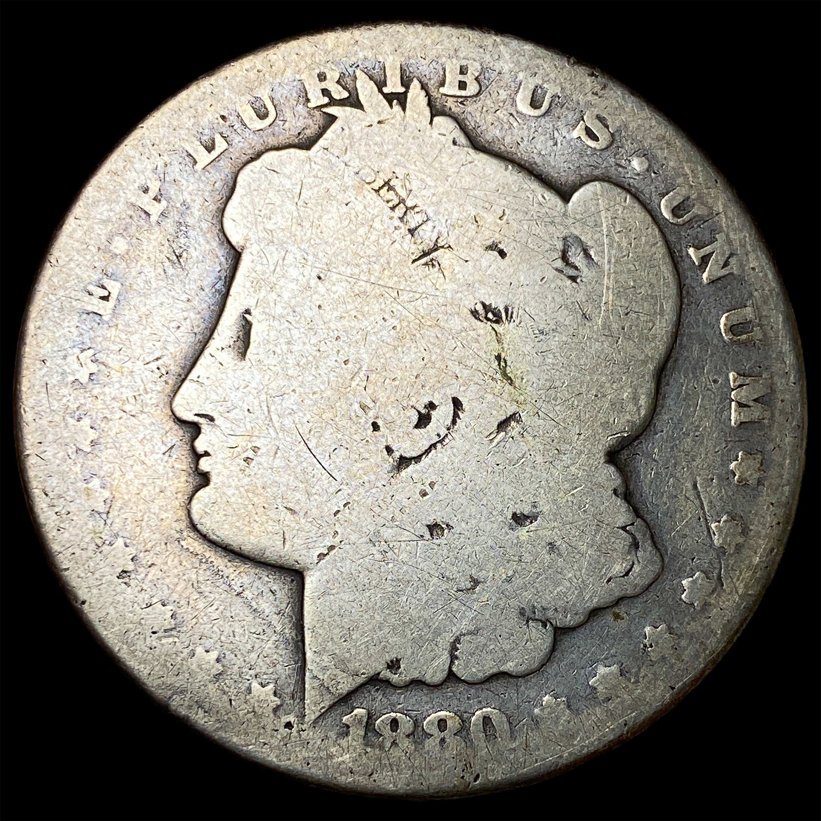1880-S Silver Morgan Dollar NICELY CIRCULATED: 1880-S Silver Morgan Dollar NICELY CIRCULATED