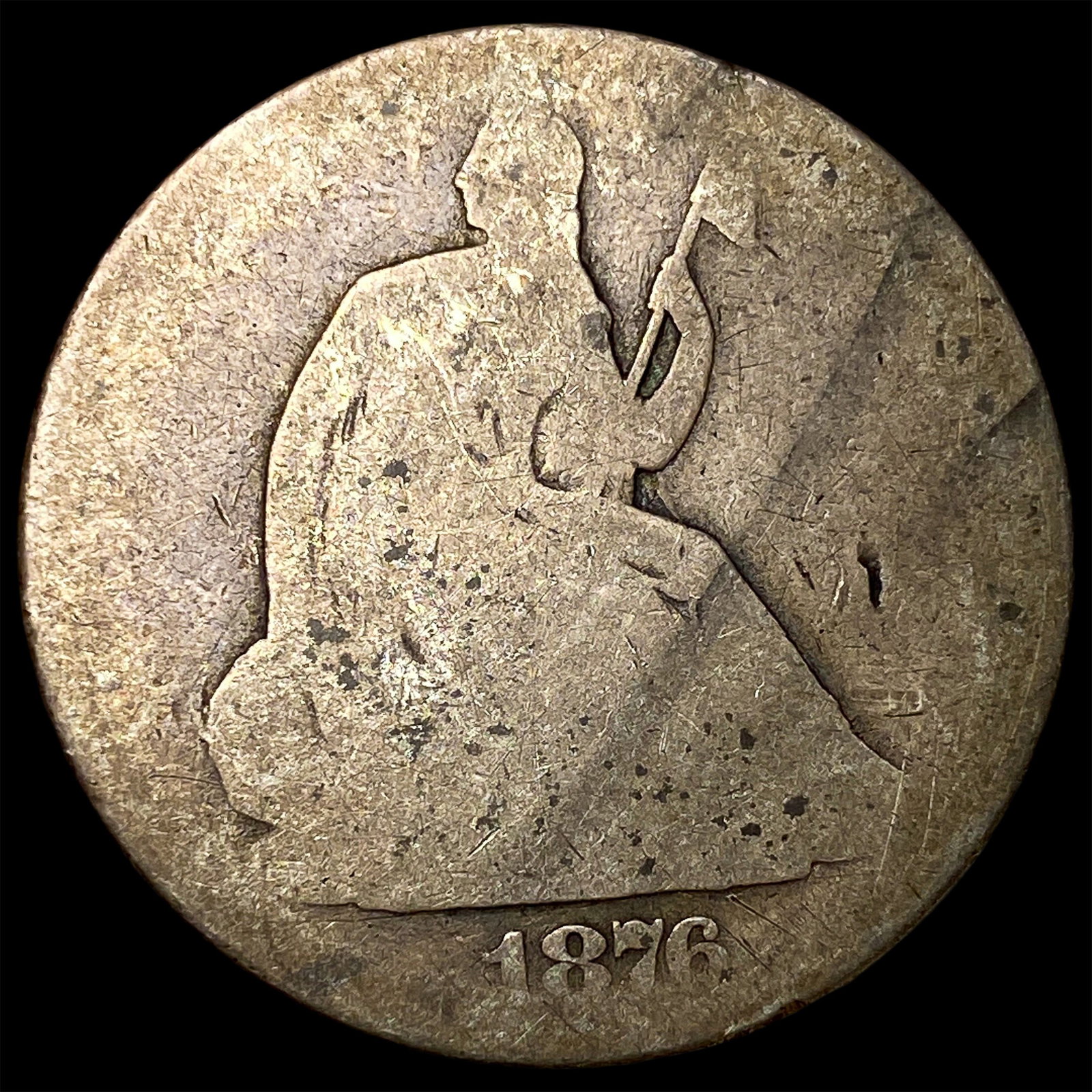 1876 Seated Liberty Quarter NICELY CIRCULATED: 1876 Seated Liberty Quarter NICELY CIRCULATED