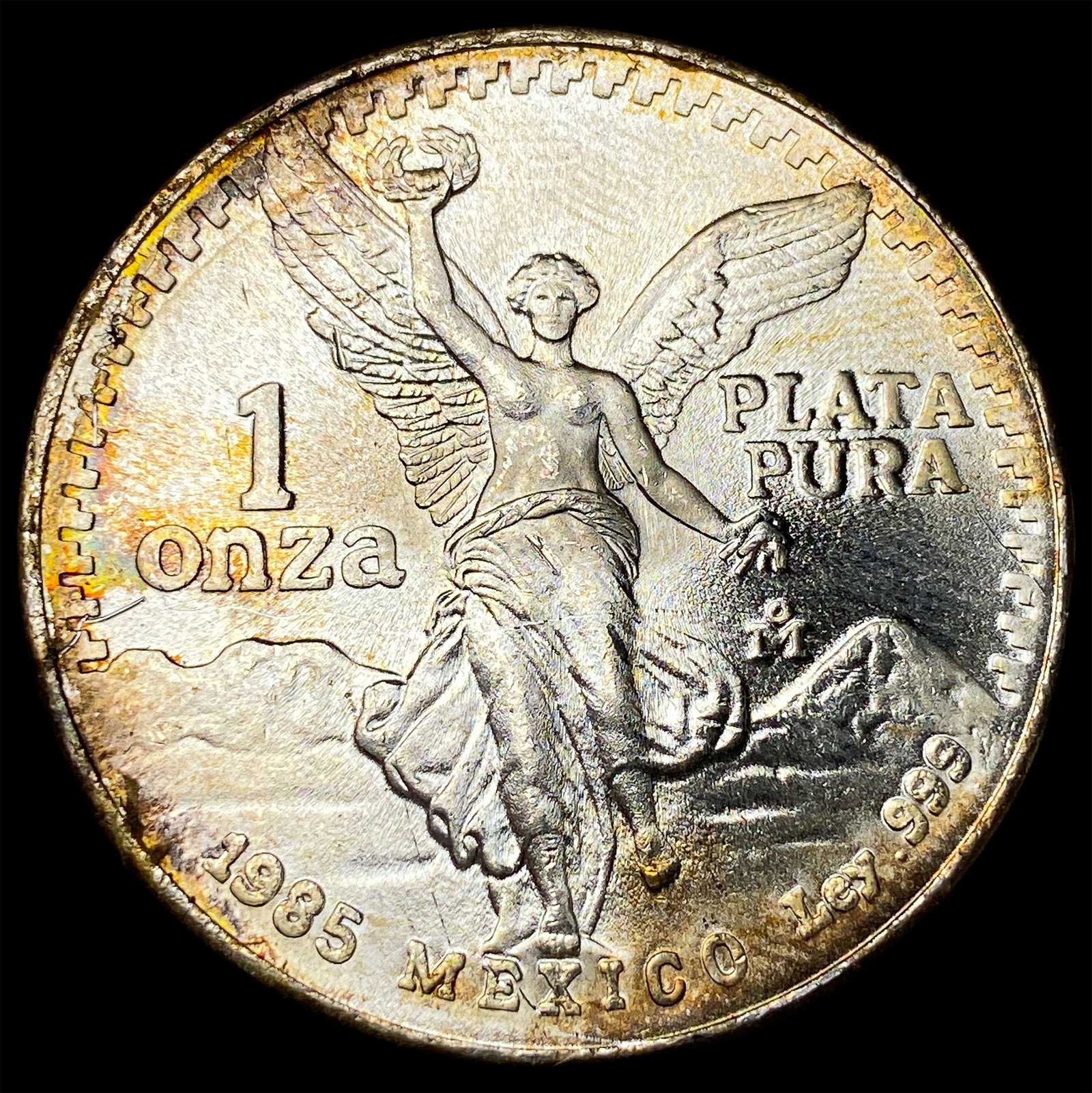1985 Mexico Silver 1 Onza Libertad SUPERB GEM BU: 1985 Mexico Silver 1 Onza Libertad SUPERB GEM BU